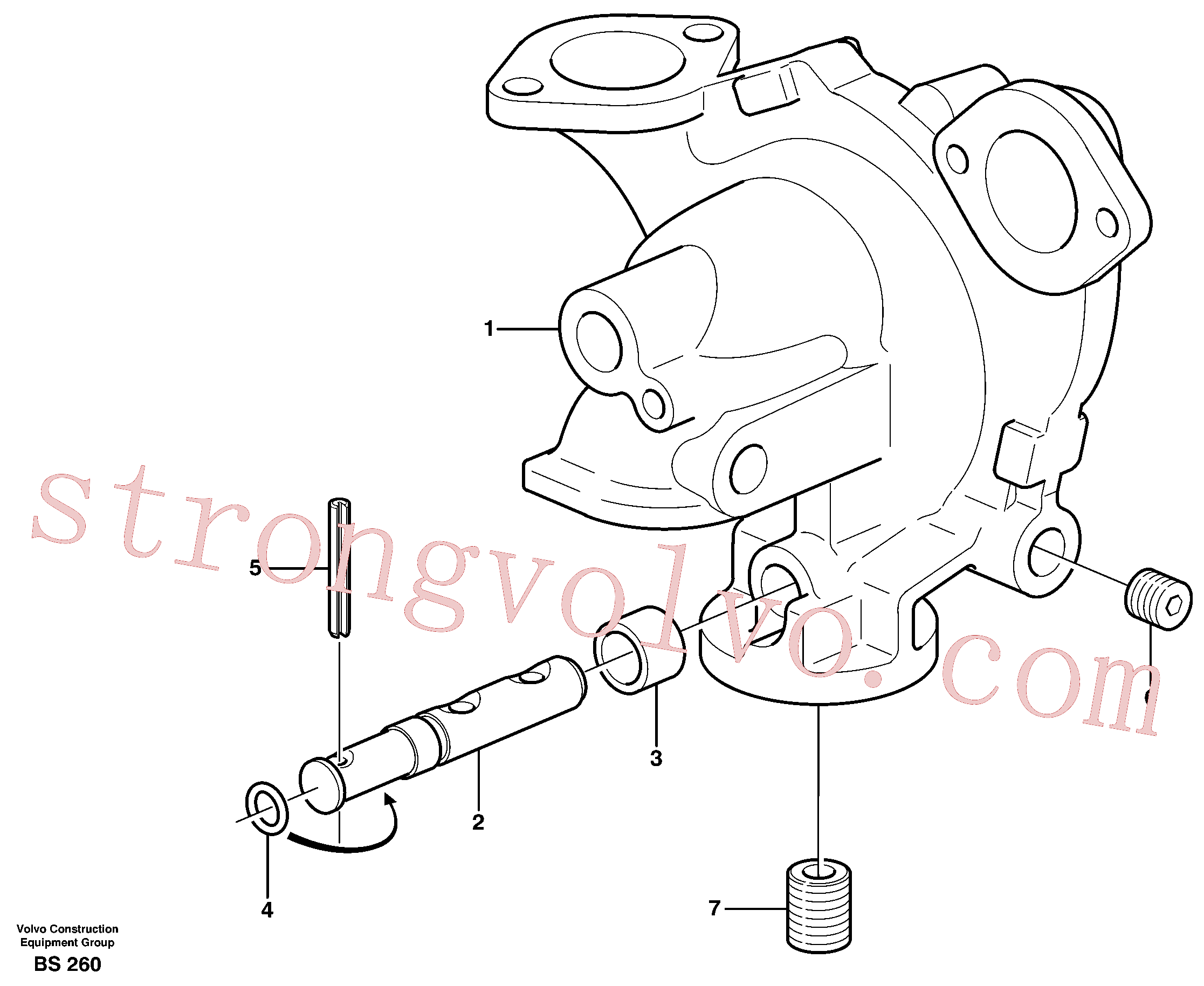 China Made VOE13951972 Pino tubular Volvo Acessórios para escavadeira