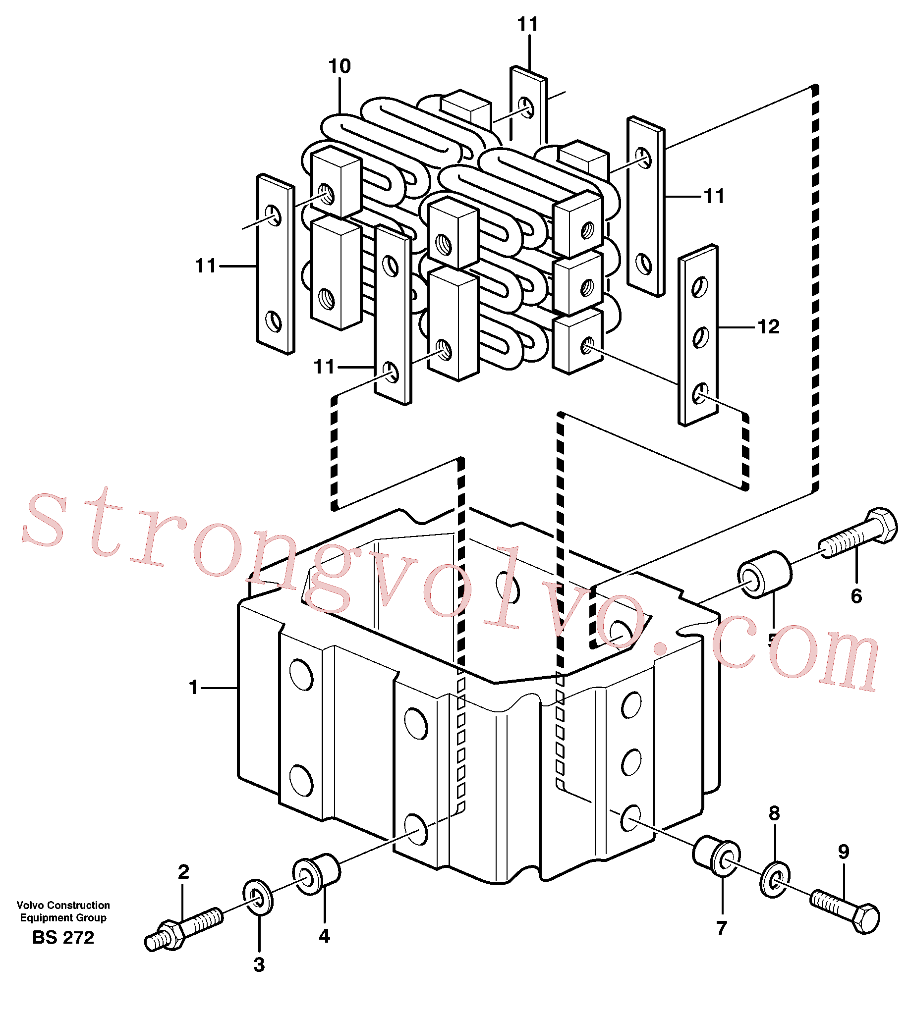 VOE192288 Volvo Pré-aquecedor - D9(BS272 Montagem)
