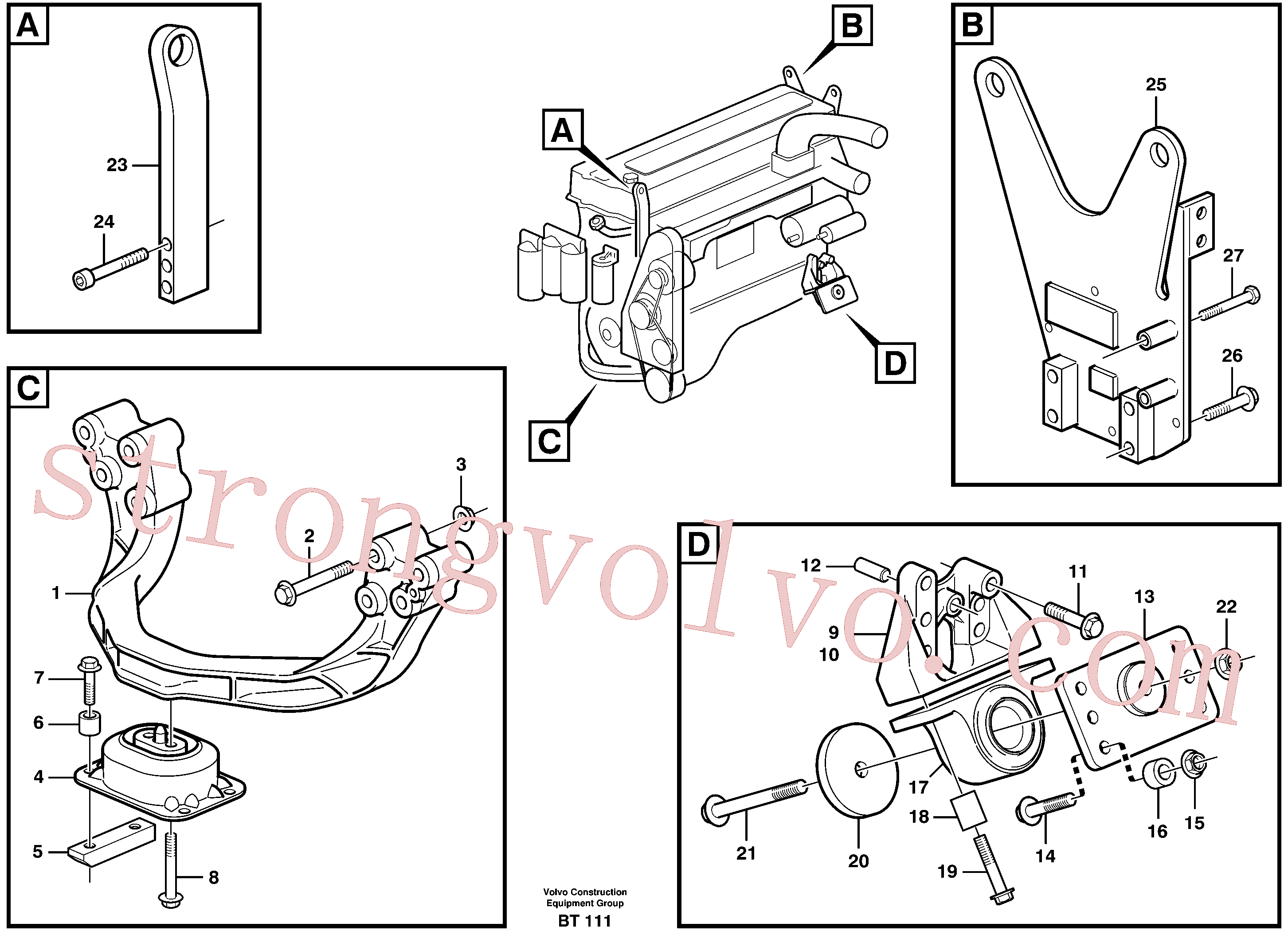 Atacado VOE968437 Parafuso flangeado Volvo escavadeira