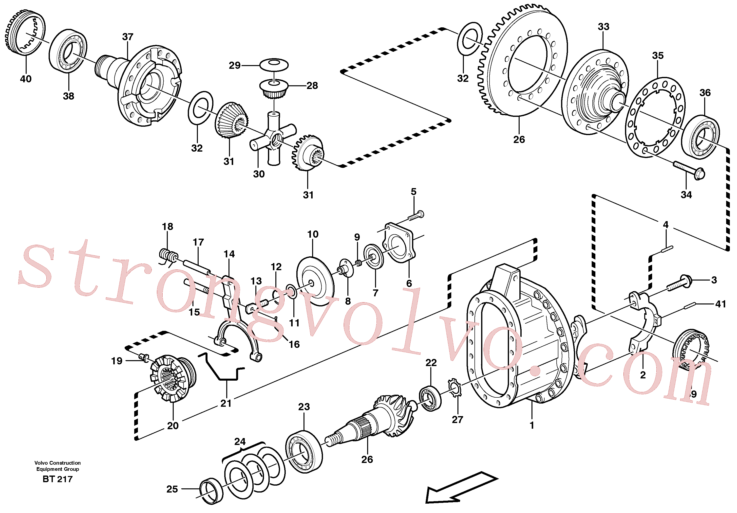 MI964845 Volvo Transmissão final(BT217 Montagem)