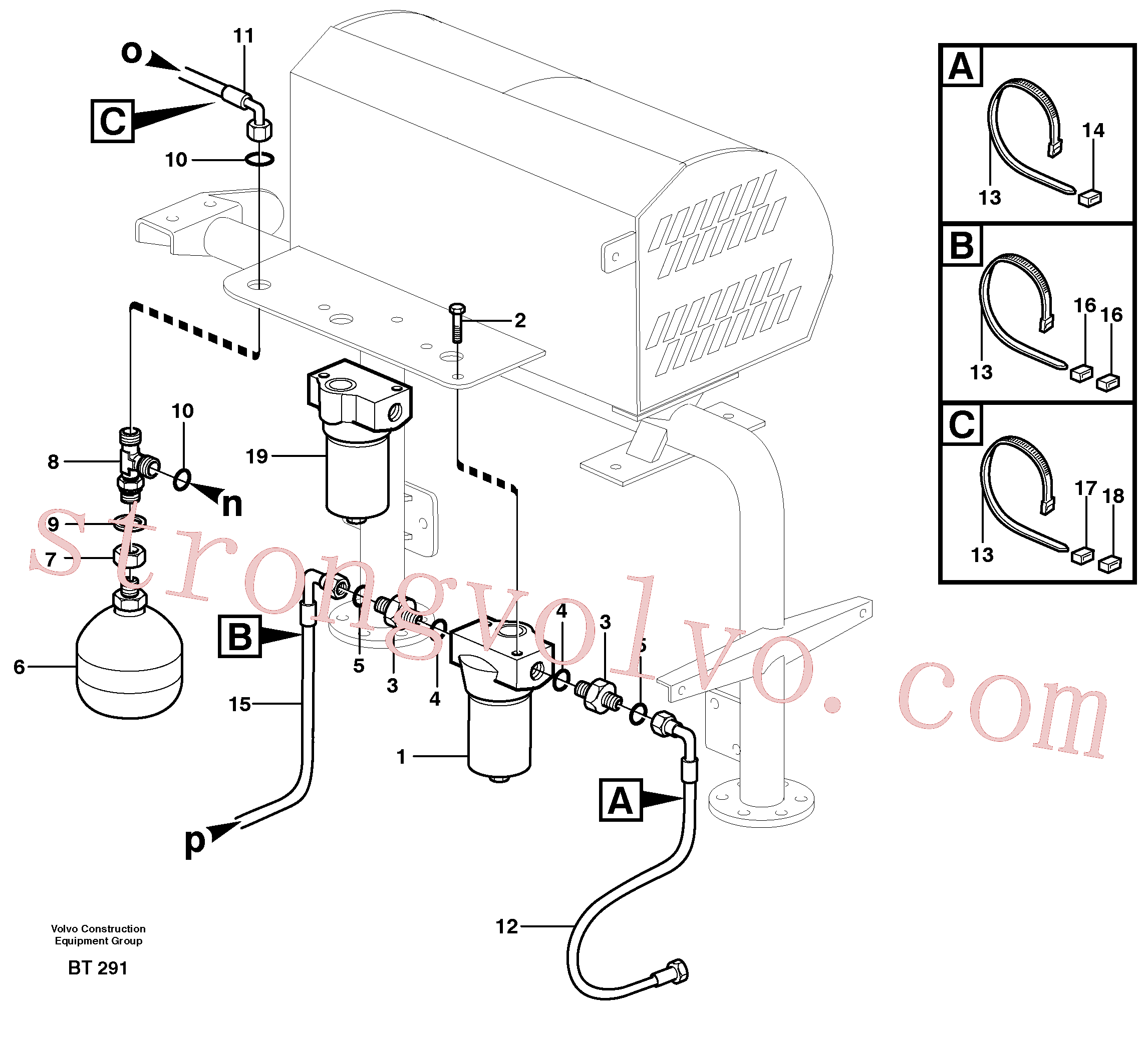 VOE14211857 Volvo Sistema de travão hidráulico, unidade do motor(BT291 Montagem)