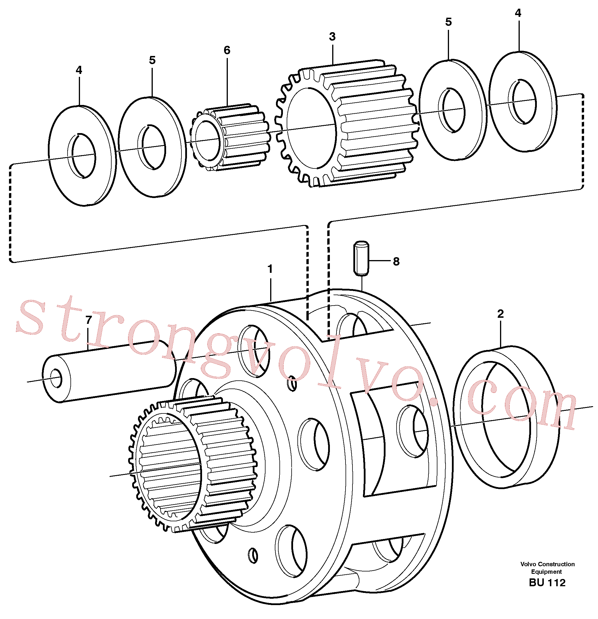 VOE11036761 Volvo Kit de planetários, estágio 4(BU112 Montagem)