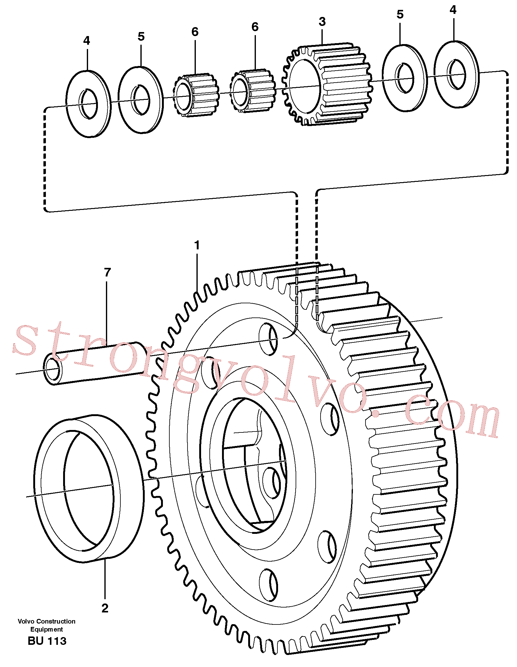 VOE11036934 Volvo Kit de planetários, estágio 5(BU113 Montagem)