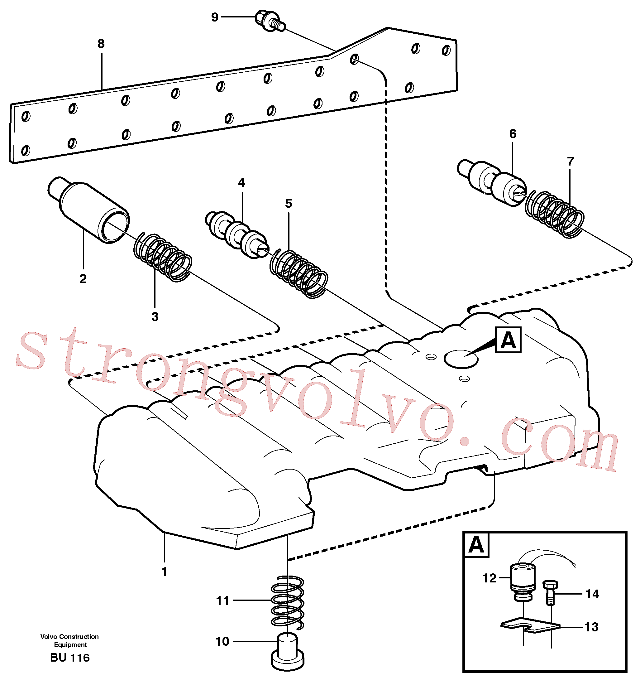 VOE955244 Volvo Válvula modulada(BU116 Montagem)