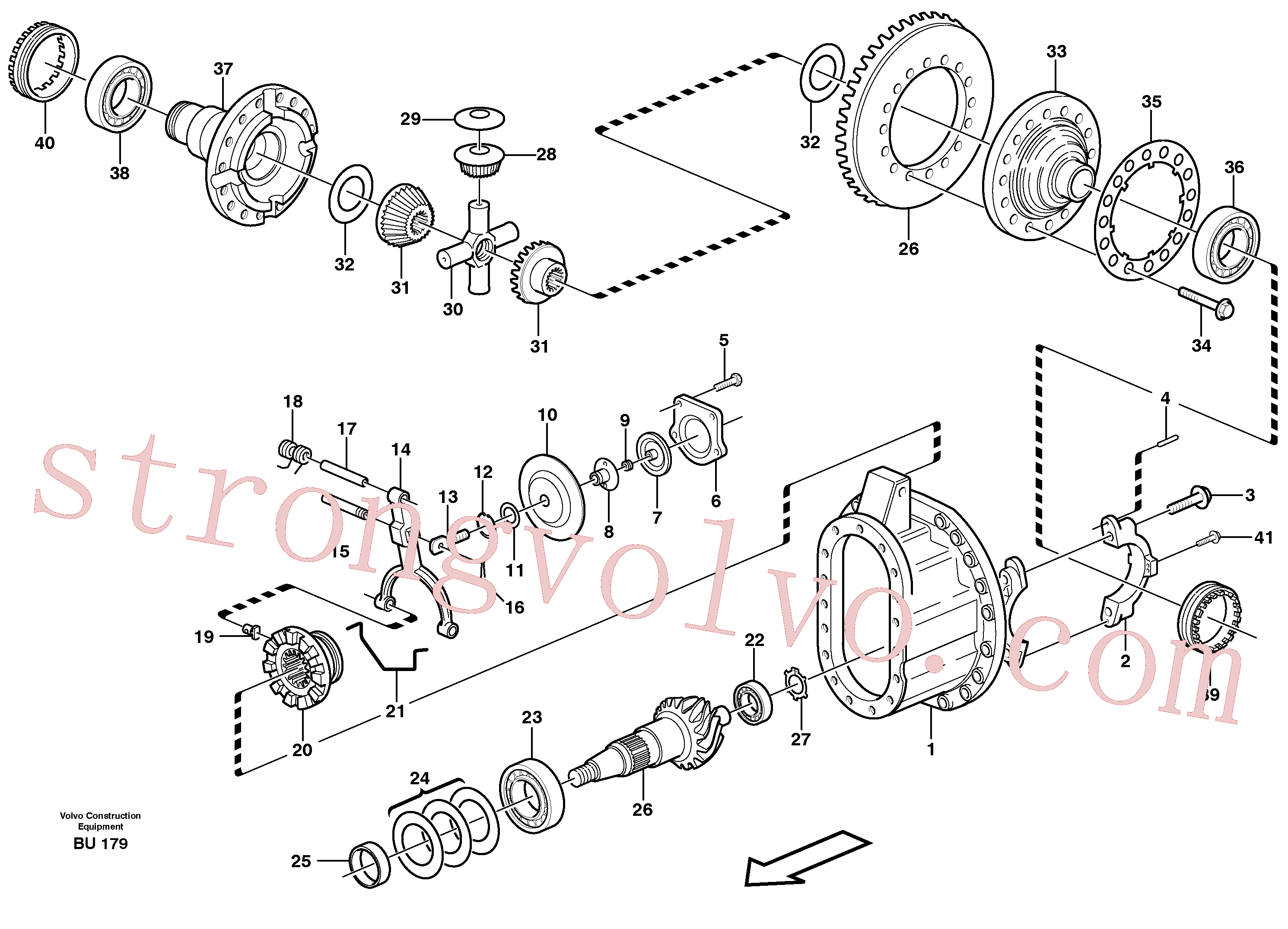 VOE11102655 Volvo Transmissão final(BU179 Montagem)