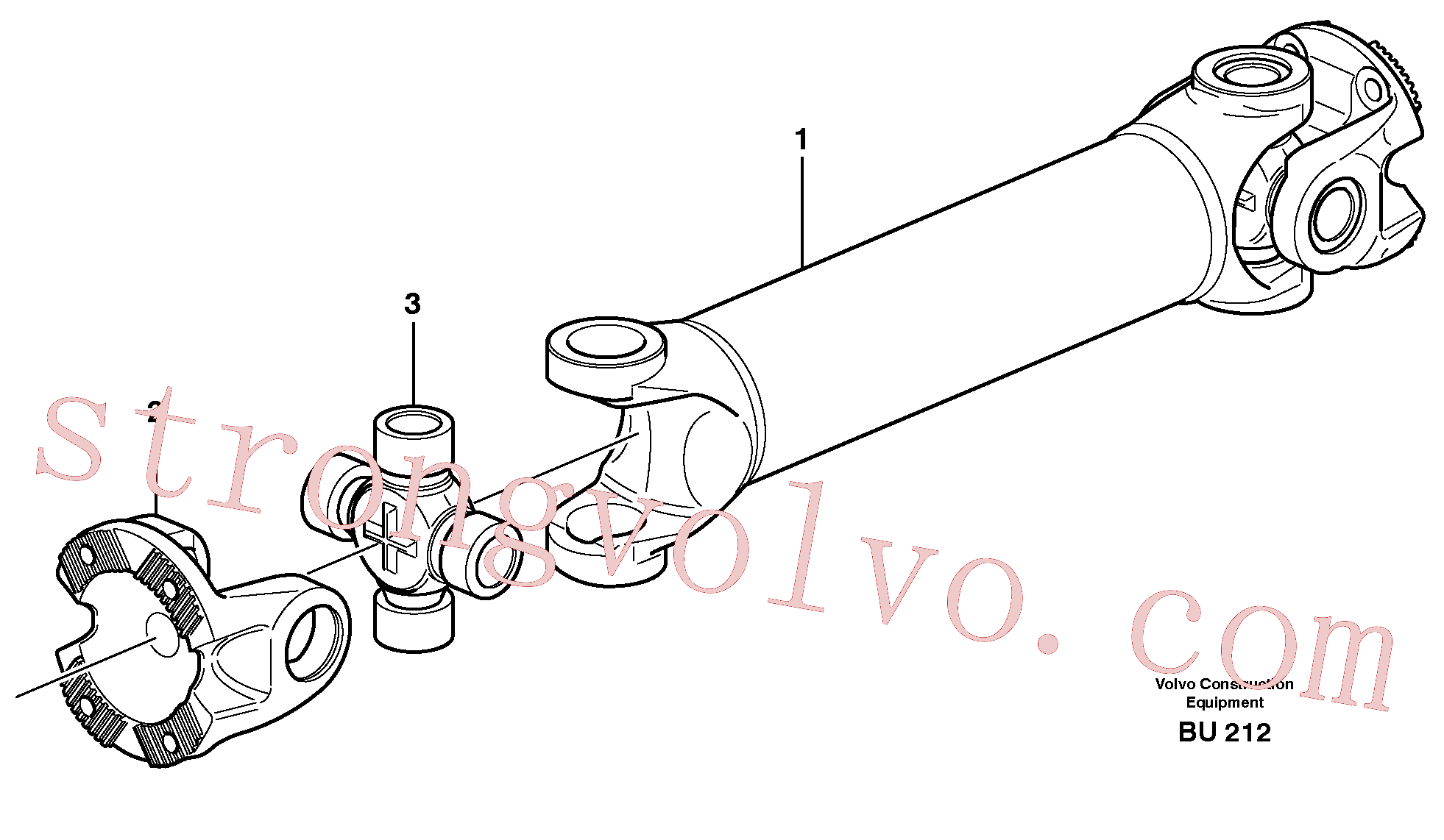 VOE11701300 Volvo Veio de hélice(BU212 Montagem)