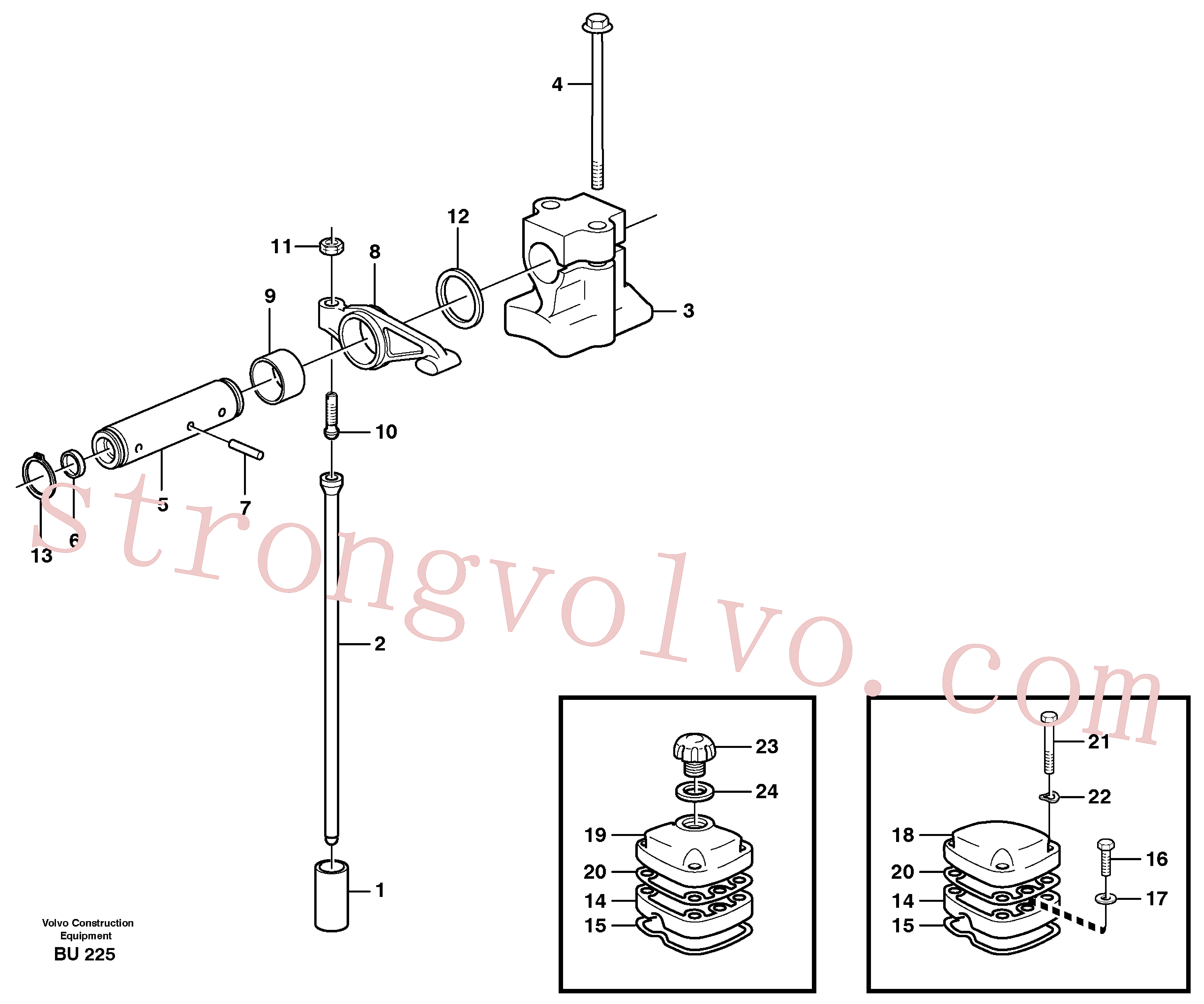 VOE955532 Volvo Mecanismo de válvula(BU225 Montagem)