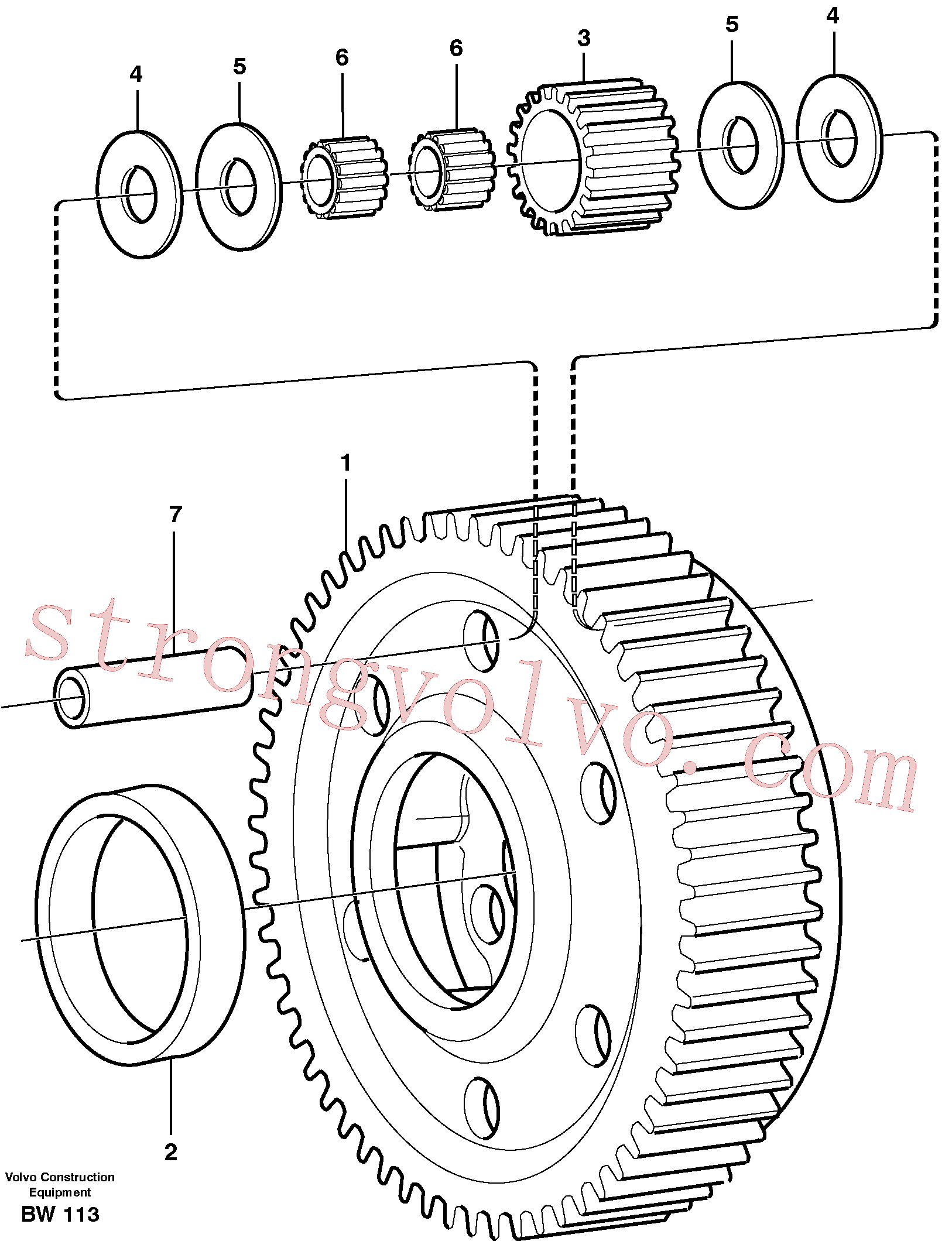 VOE11036934 Volvo Kit de planetários, estágio 5(BW113 Montagem)
