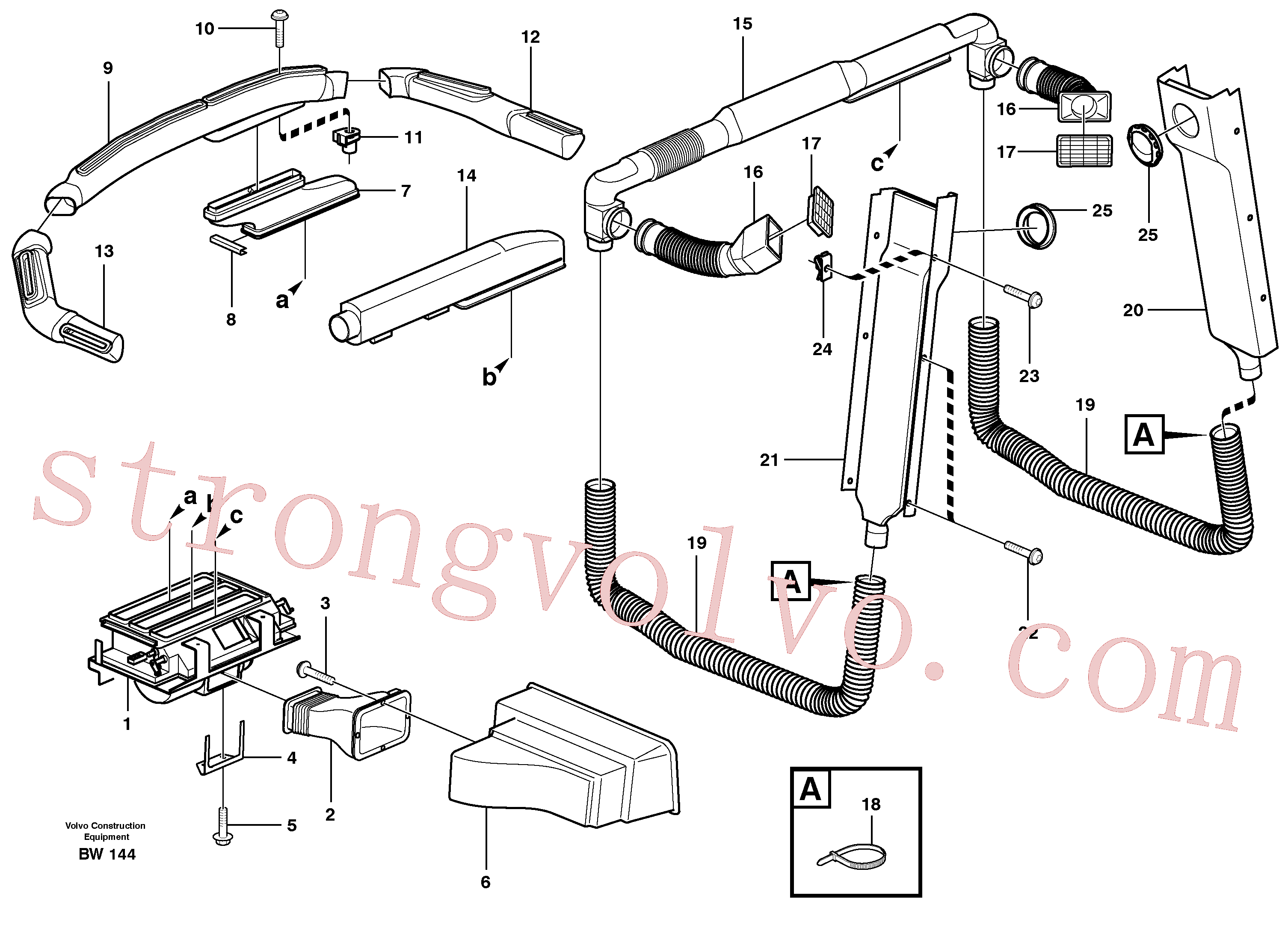 VOE13972108 Volvo Condutas de ar(BW144 Montagem)