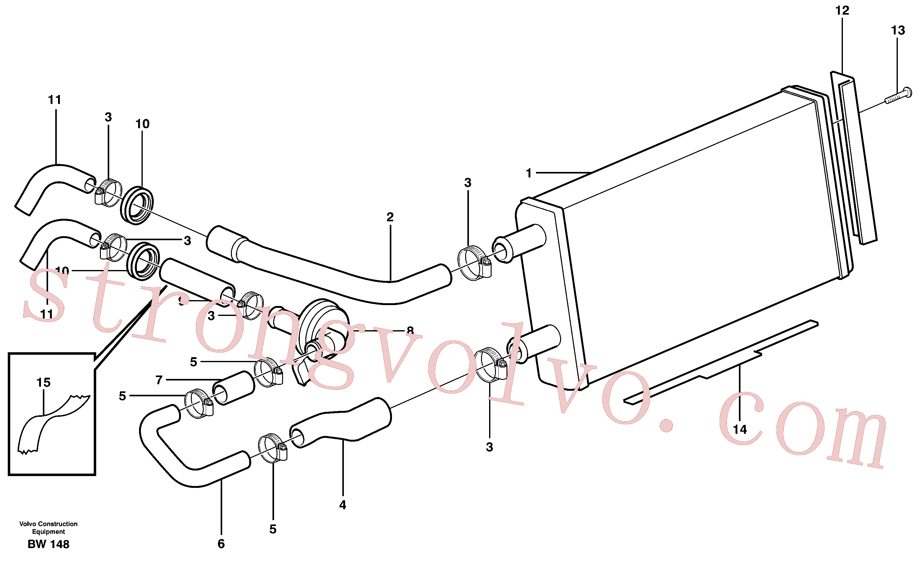 VOE943368 Volvo Unidade de aquecimento(BW148 Montagem)