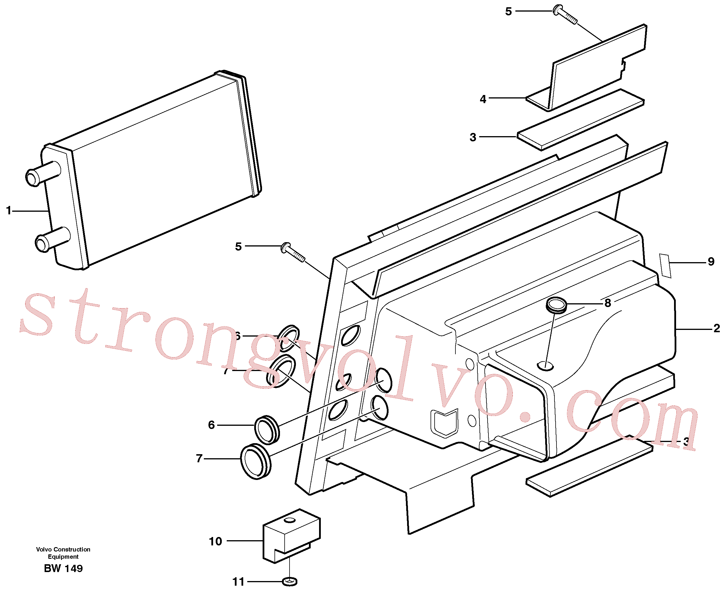 VOE14213545 Volvo Unidade de aquecimento(BW149 Montagem)
