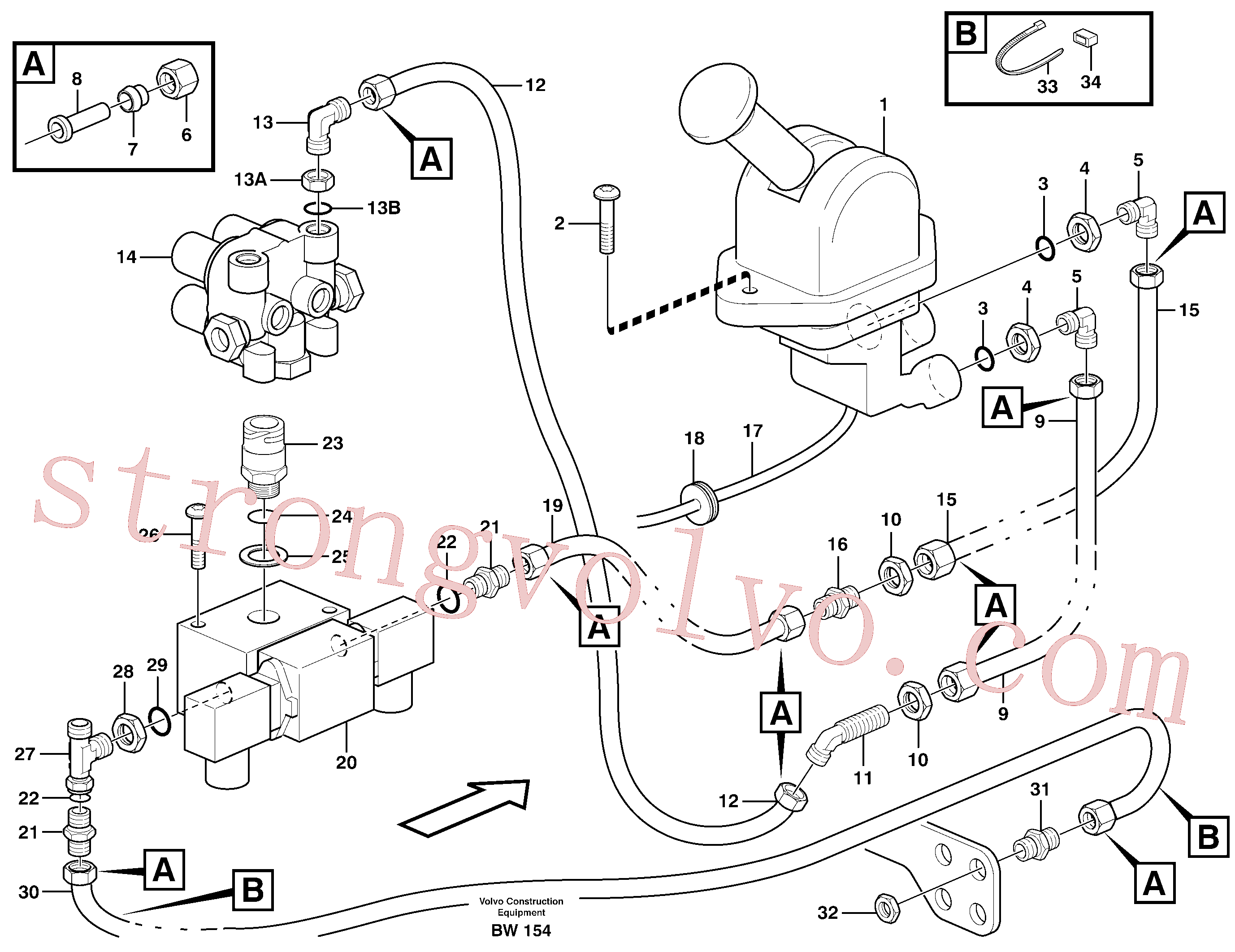 VOE945963 Volvo Travão de estacionamento(BW154 Montagem)
