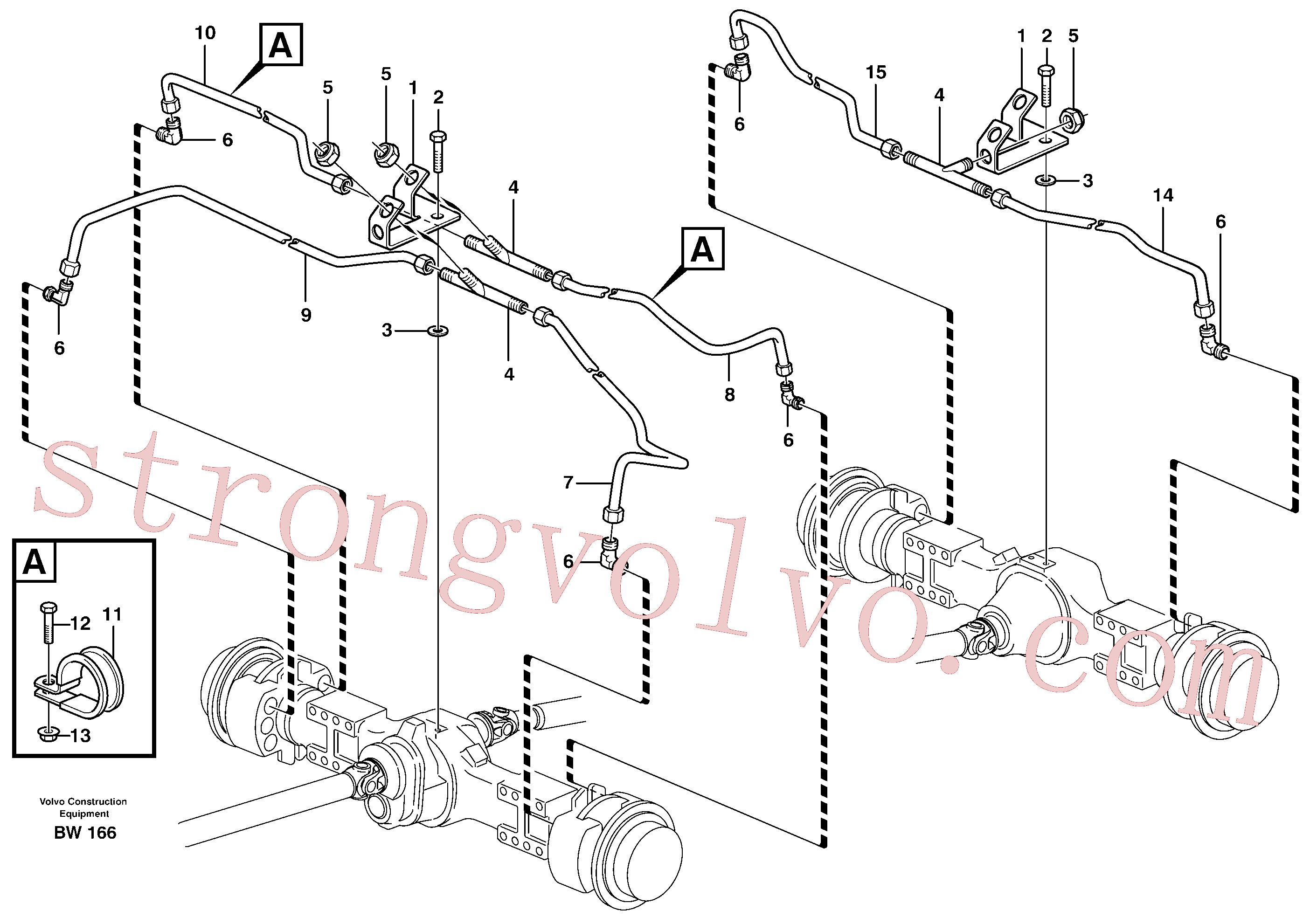VOE11055605 Volvo Sistema de travão hidráulico, unidade de carga(BW166 Montagem)