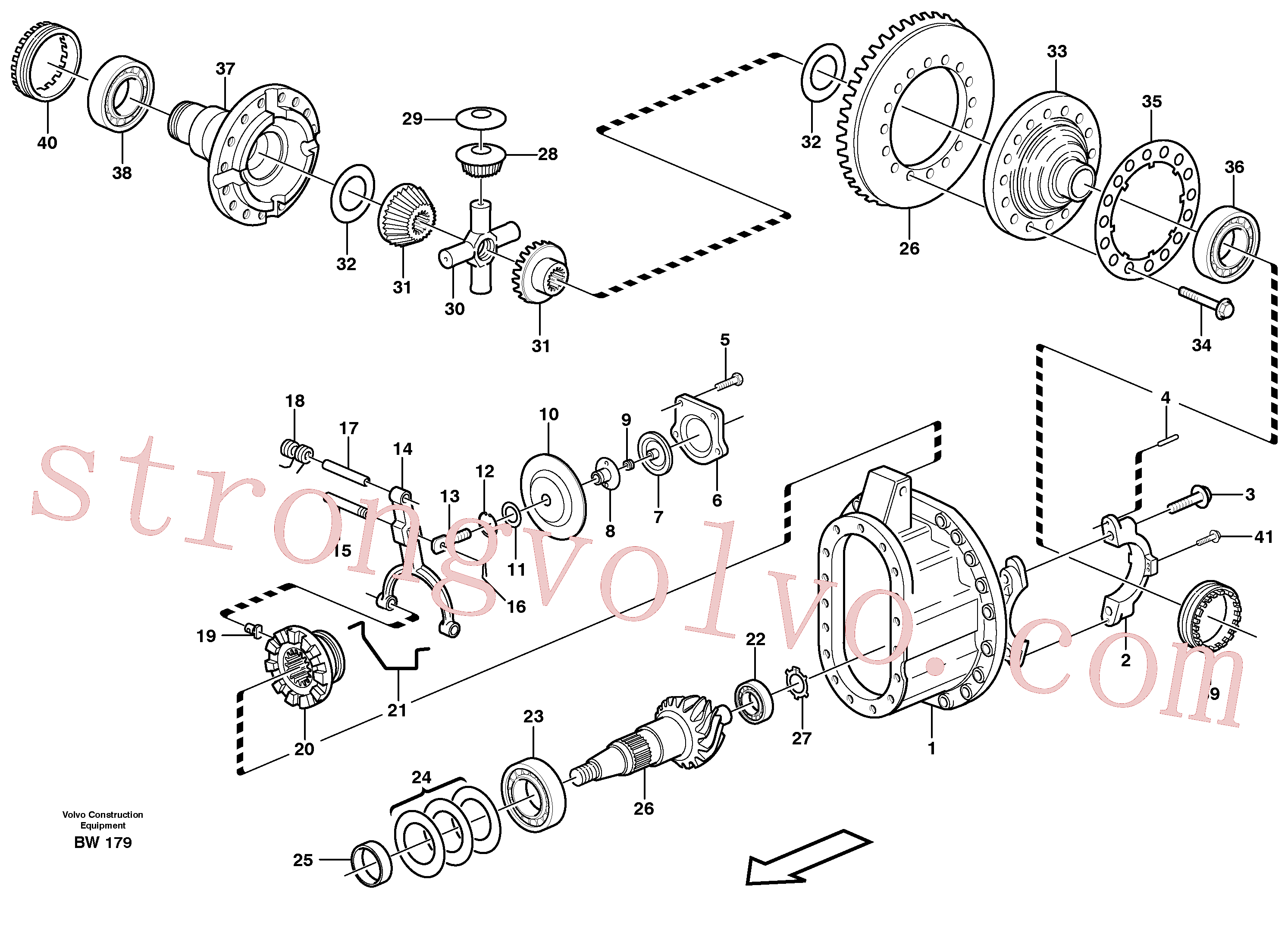 VOE11102655 Volvo Transmissão final(BW179 Montagem)