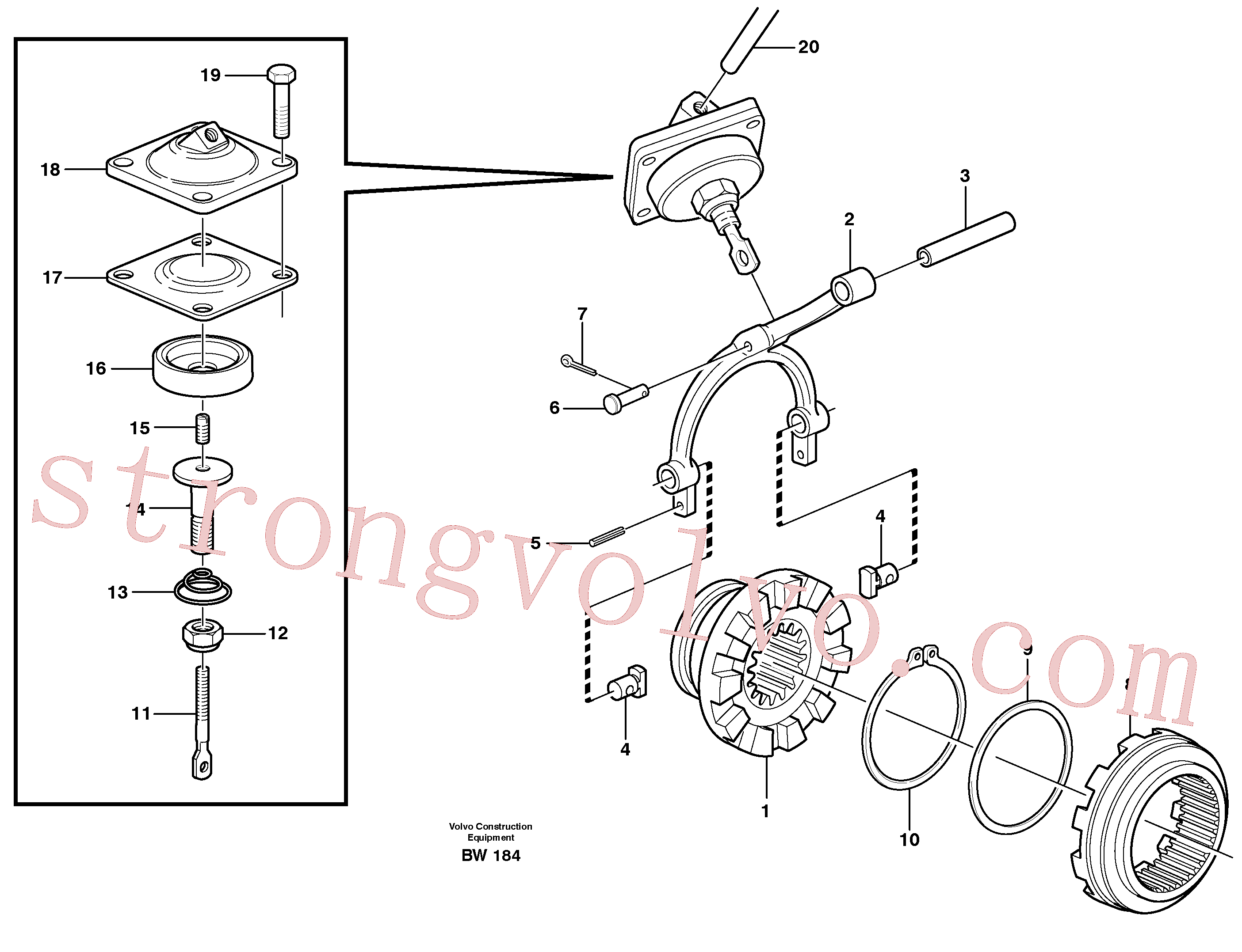 MI964845 Volvo Bloqueio diferencial(BW184 Montagem)