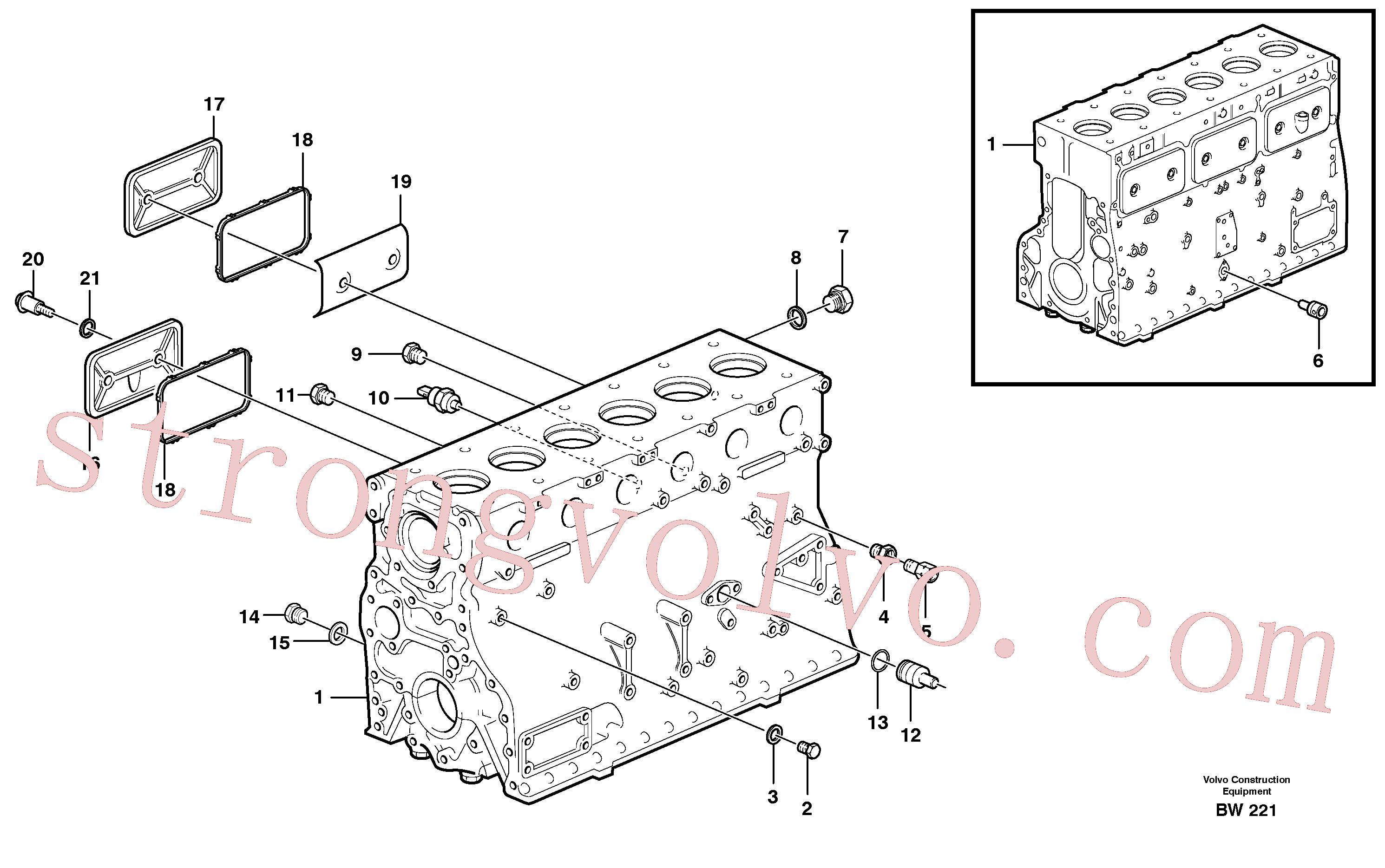 China Made VOE190130 Niple Volvo Acessórios para escavadeira