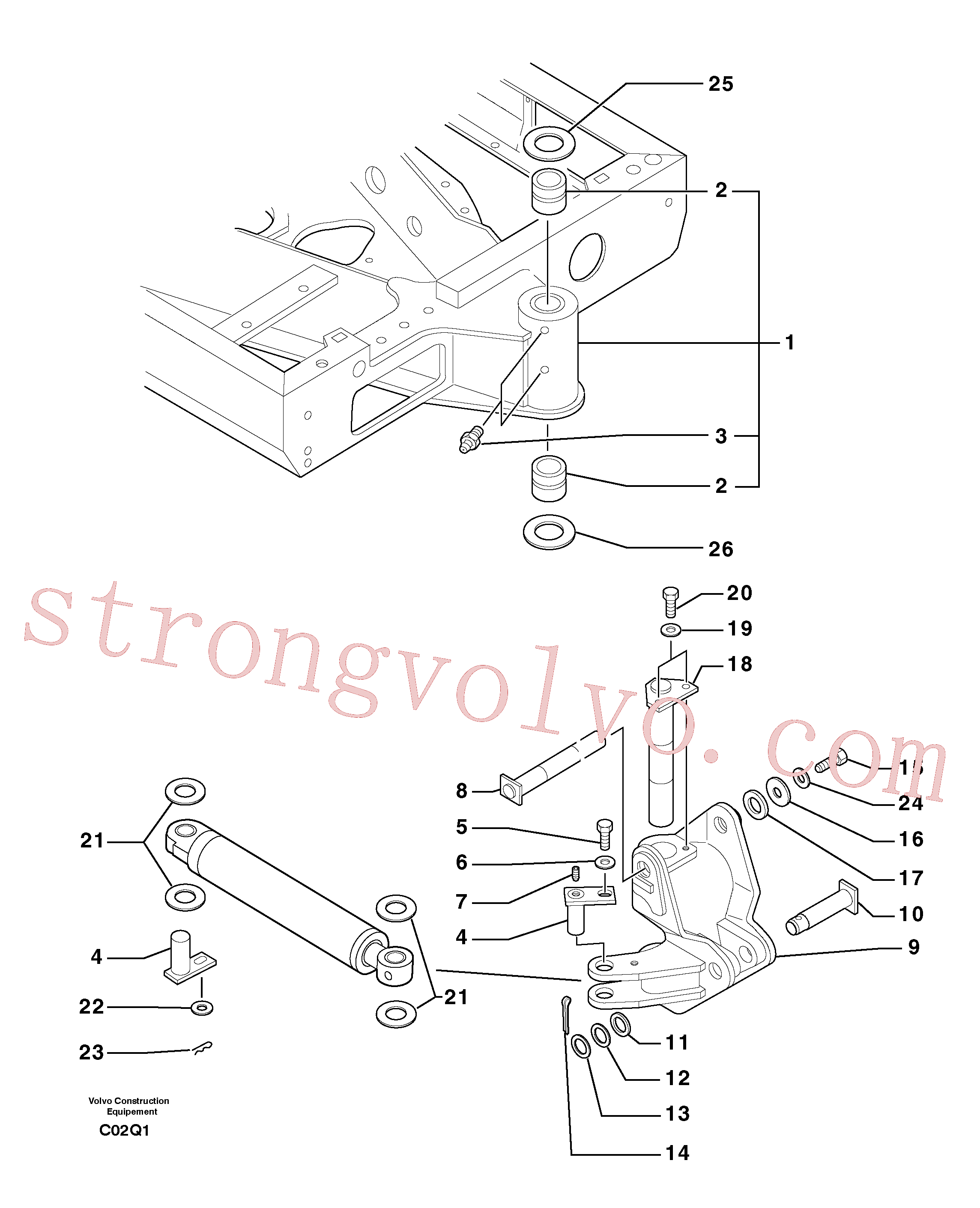 VOE11805795 Volvo Cavilha de articulação(C02Q1 Montagem)