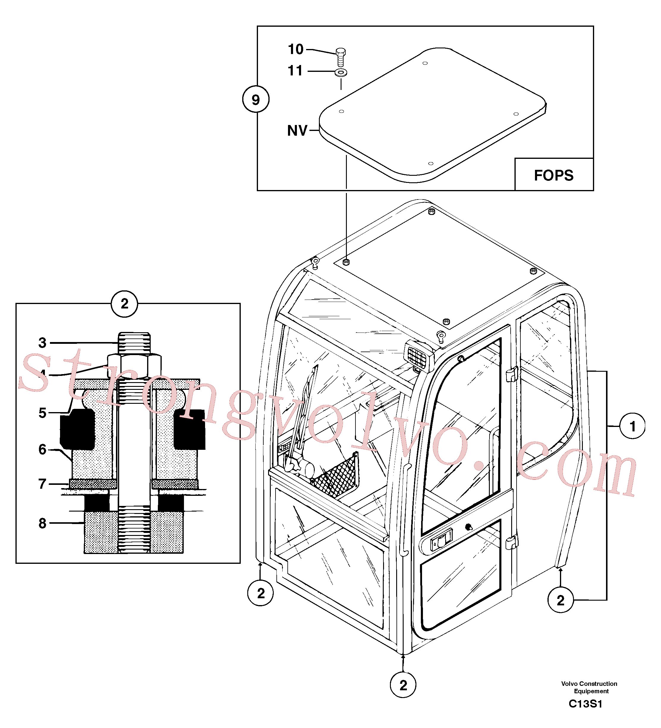 VOE11803009 Volvo Cabina equipada(C13S1 Montagem)