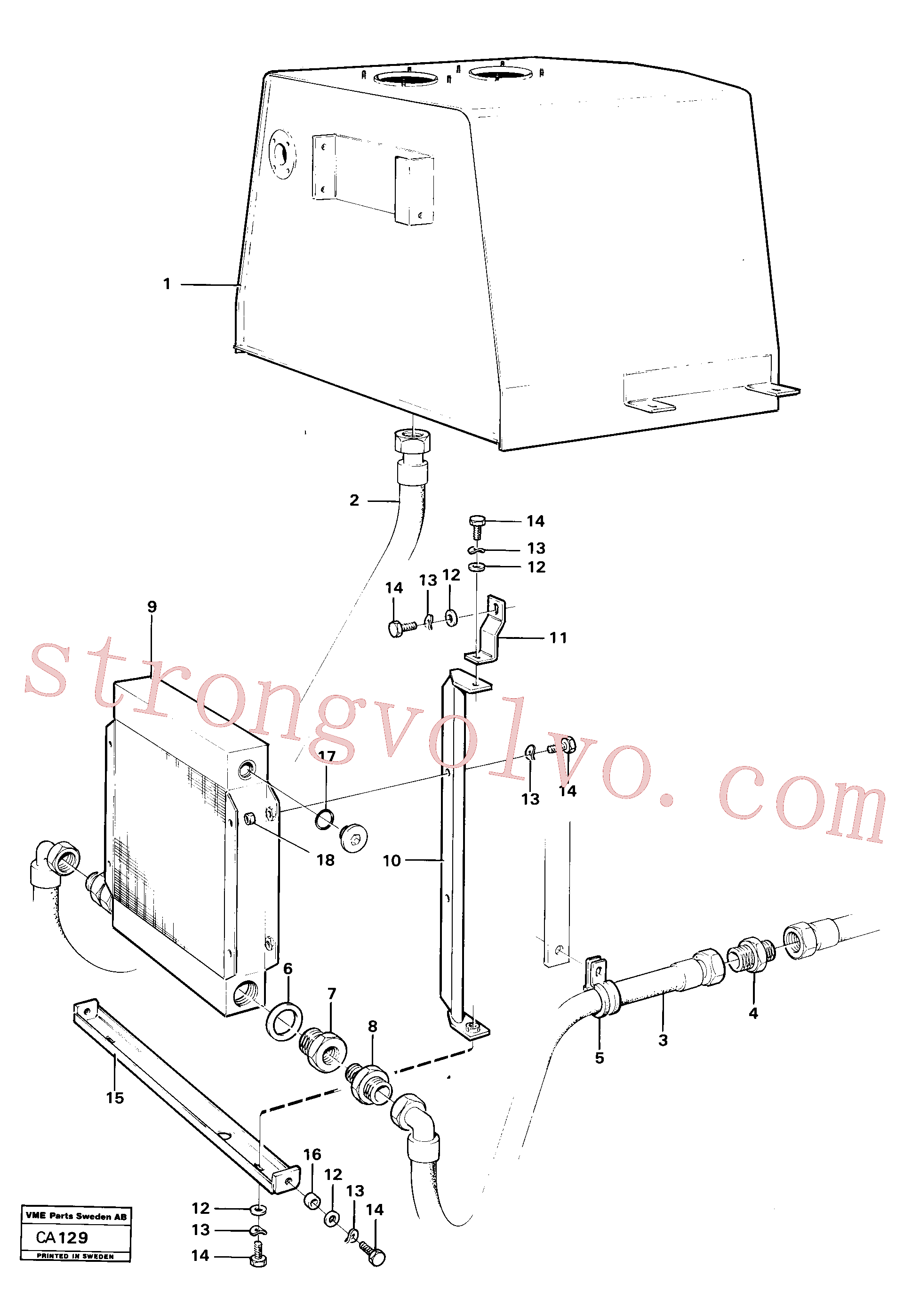 VOE932141 Volvo Refrigerador de óleo hidráulico(CA129 Montagem)