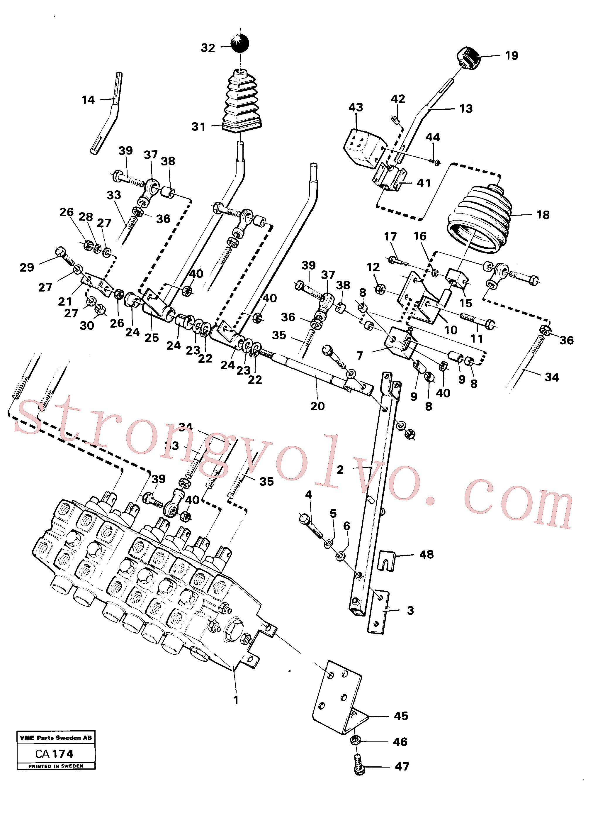 VOE4953723 Volvo Comandos da escavadora(CA174 Montagem)