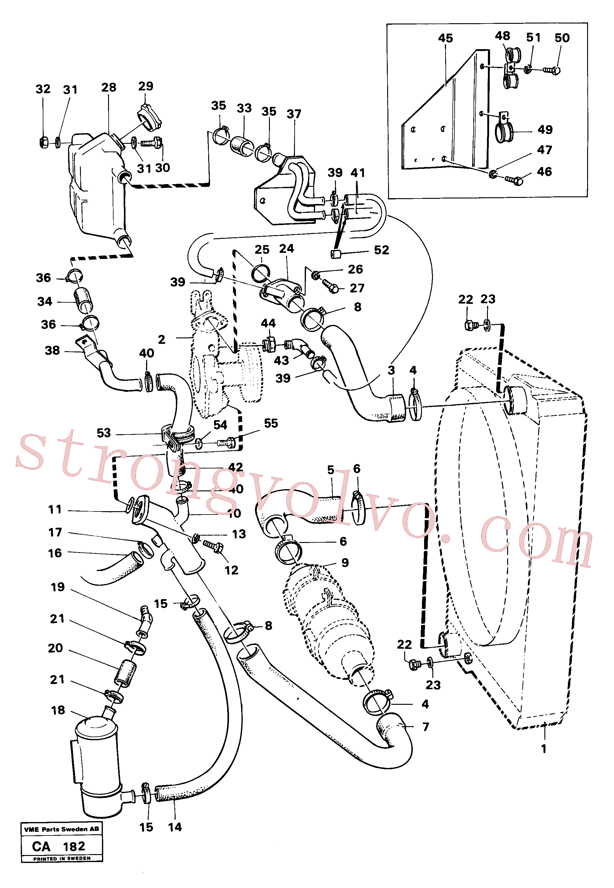 China Made VOE943367 Mangueira Volvo Acessórios para escavadeira