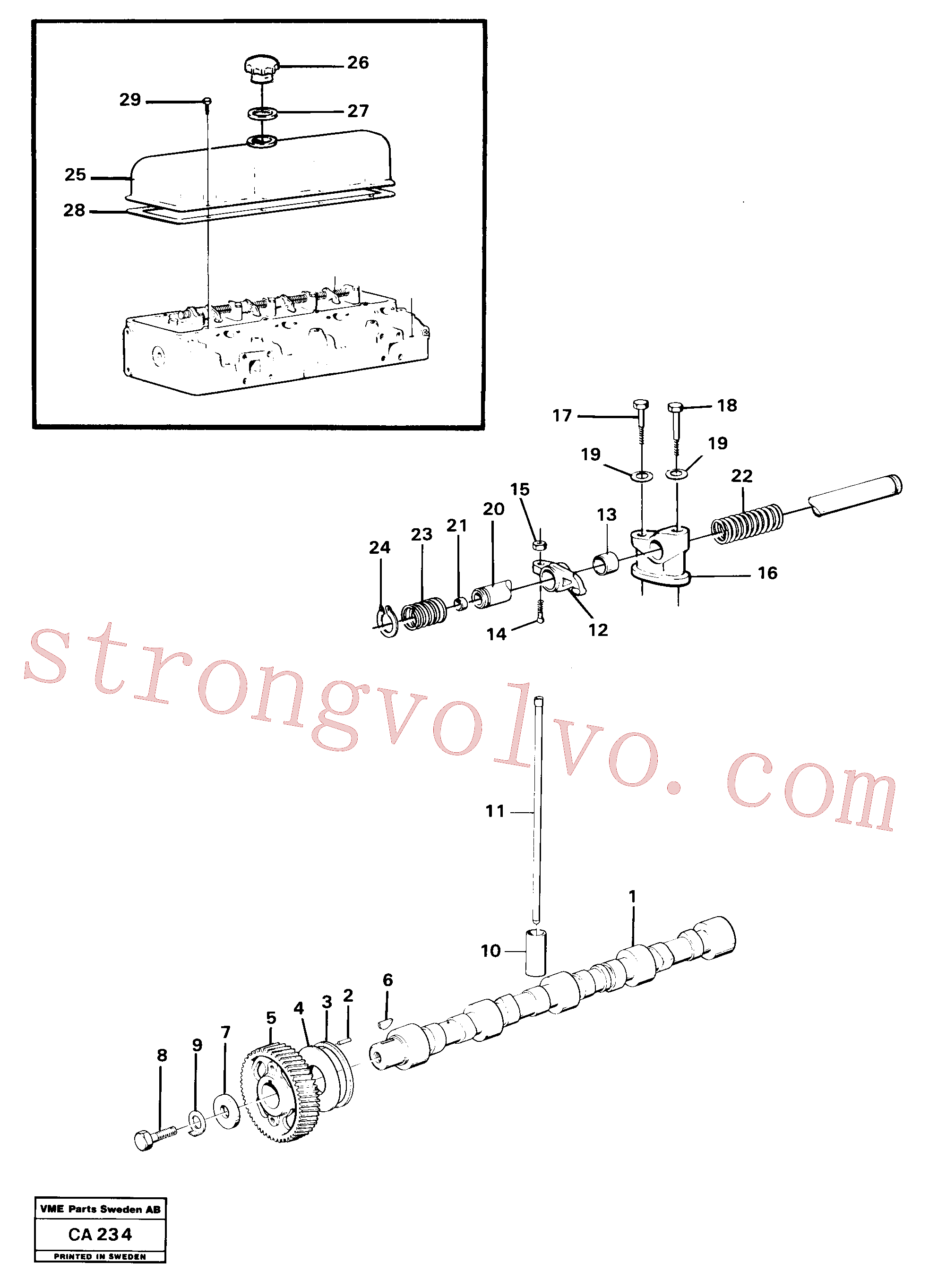 VOE955581 Volvo Mecanismo de válvula(CA234 Montagem)
