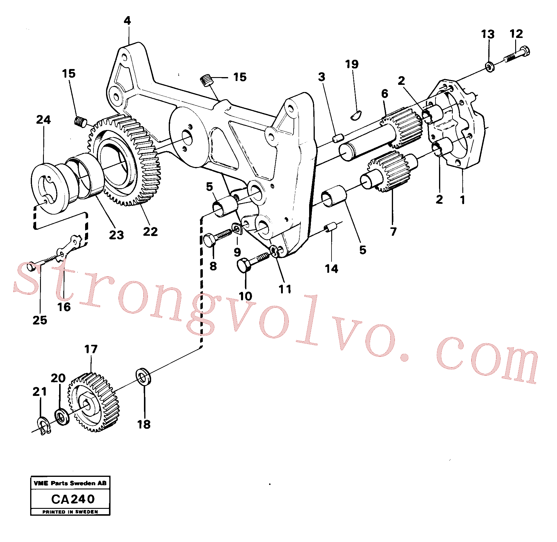VOE955515 Volvo Bomba de óleo(CA240 Montagem)
