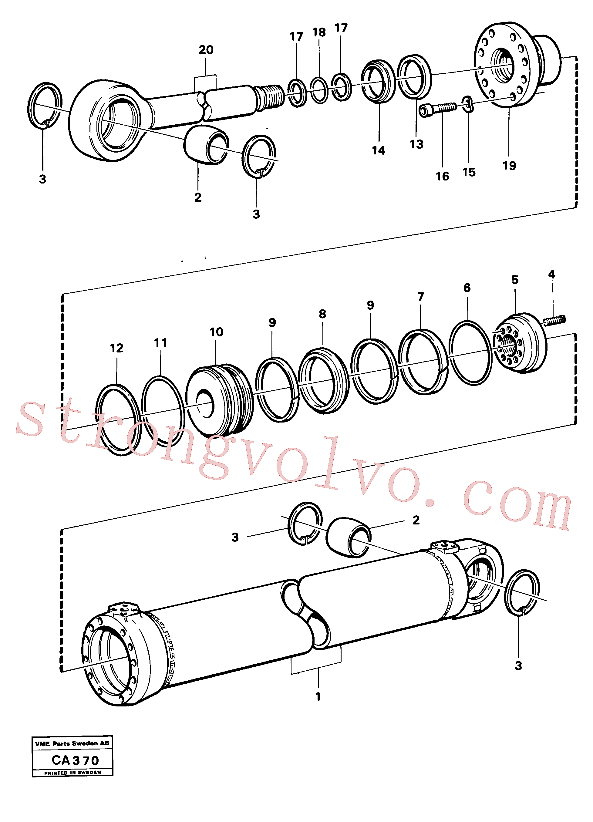 China Made VOE11990059 Kit de juntas Volvo Acessórios para escavadeira