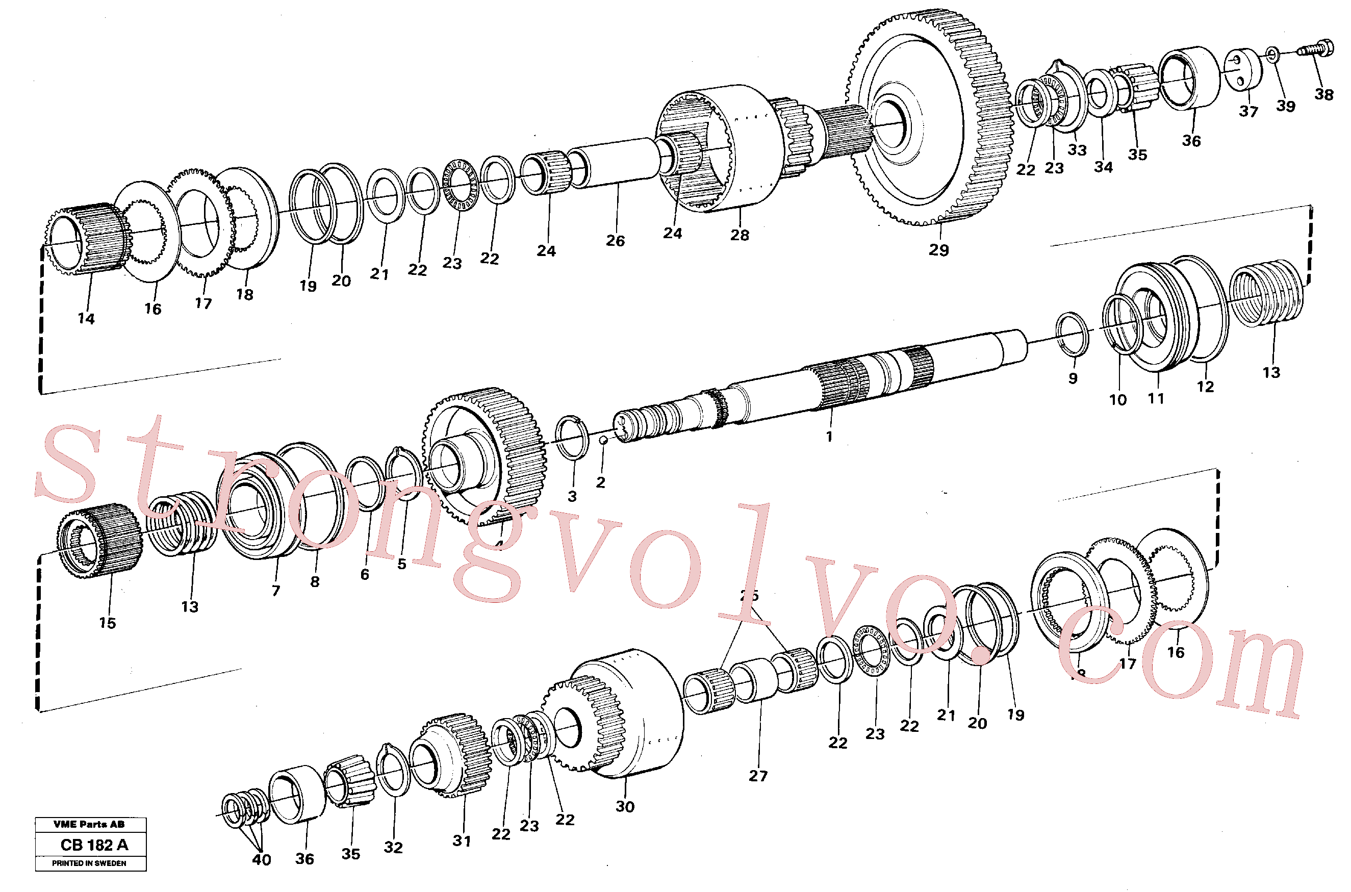 Volvo Acessórios para escavadeira VOE11037102 Clutch Hub Acessórios