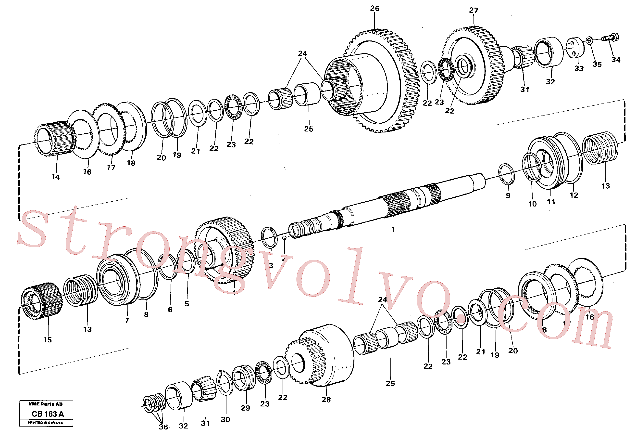 VOE11037102 Volvo Embraiagem hidráulica traseira / 4ª velocidade(CB183A Montagem)