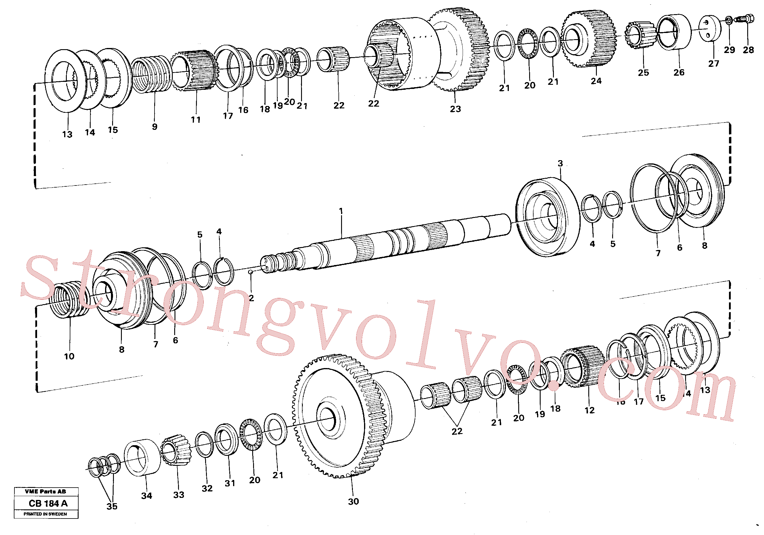 VOE11037722 Volvo Embraiagem hidráulica 1ª e 2ª velocidades(CB184A Montagem)