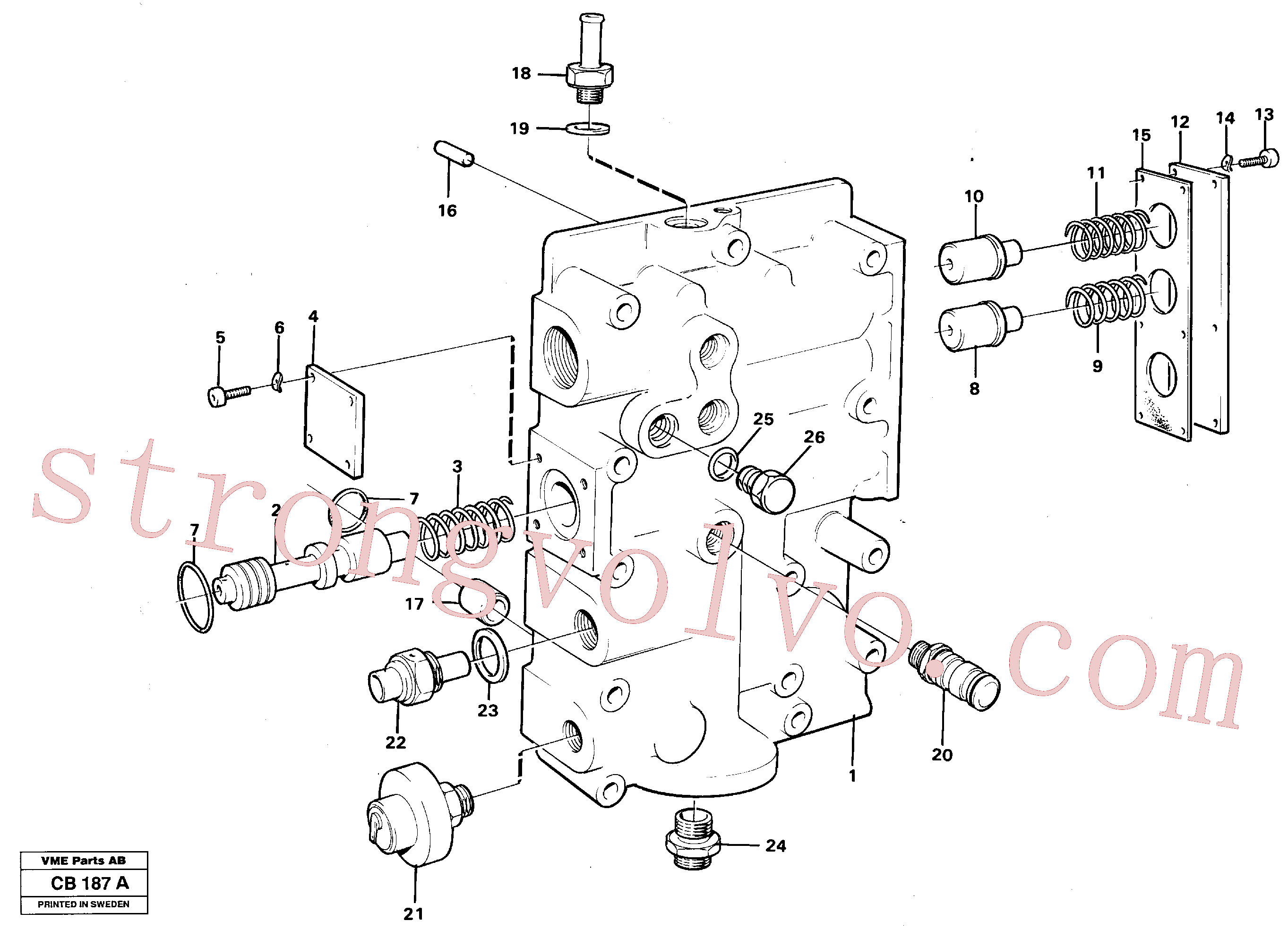 VOE14025587 Volvo Válvula de limitação da pressão(CB187A Montagem)