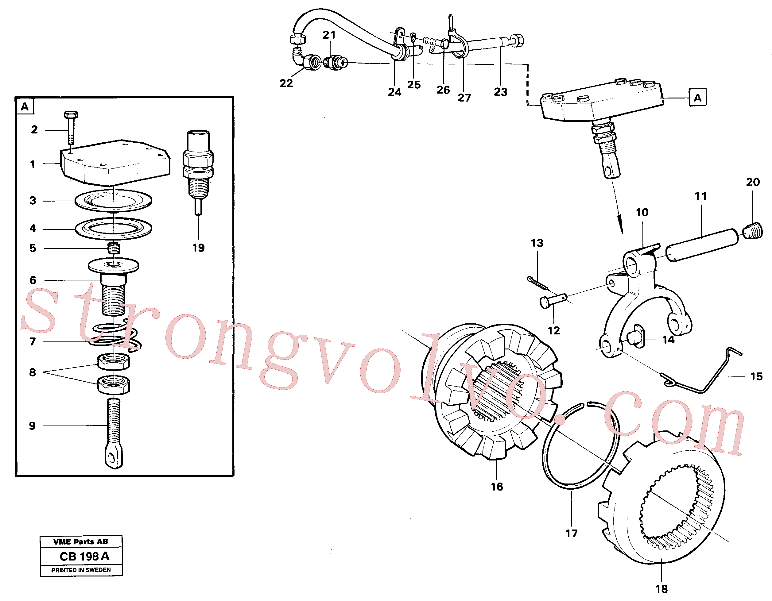 VOE11034137 Volvo Bloqueio diferencial(CB198A Montagem)