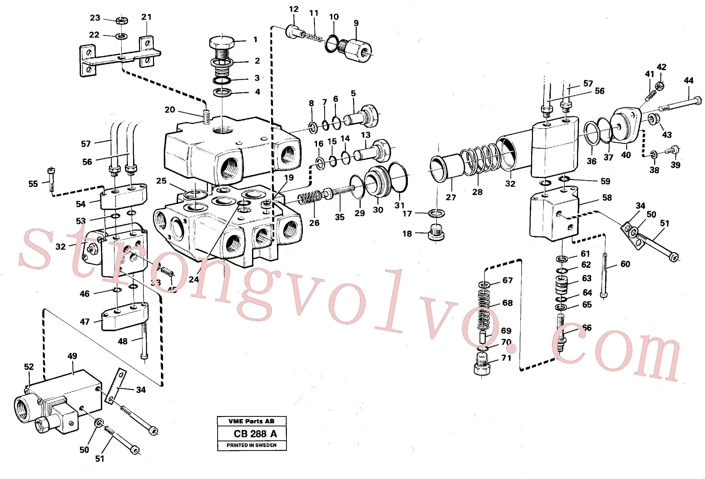 VOE11991657 Volvo Válvula, corpo do circuito e válvula de retorno(CB288A Montagem)