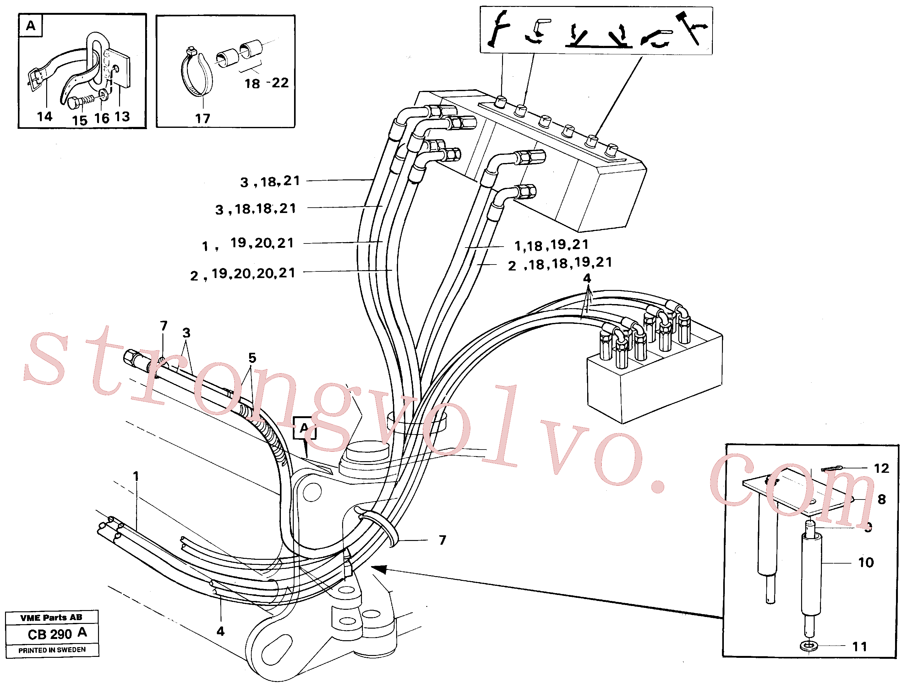 VOE932163 Volvo Sistema hidráulico, escavadora(CB290A Montagem)
