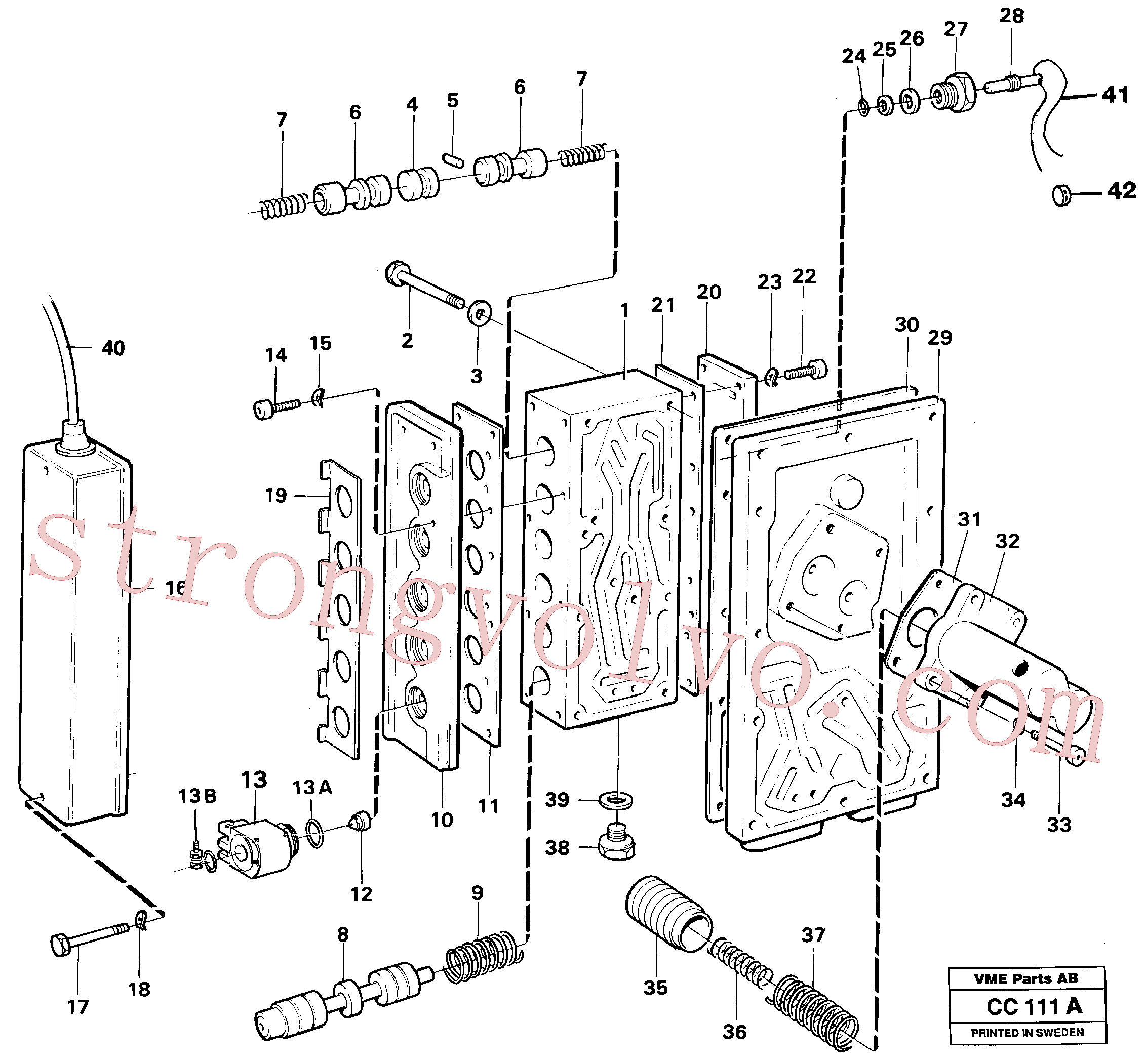 VOE1507304 Volvo Válvula do selector de gama(CC111A Montagem)