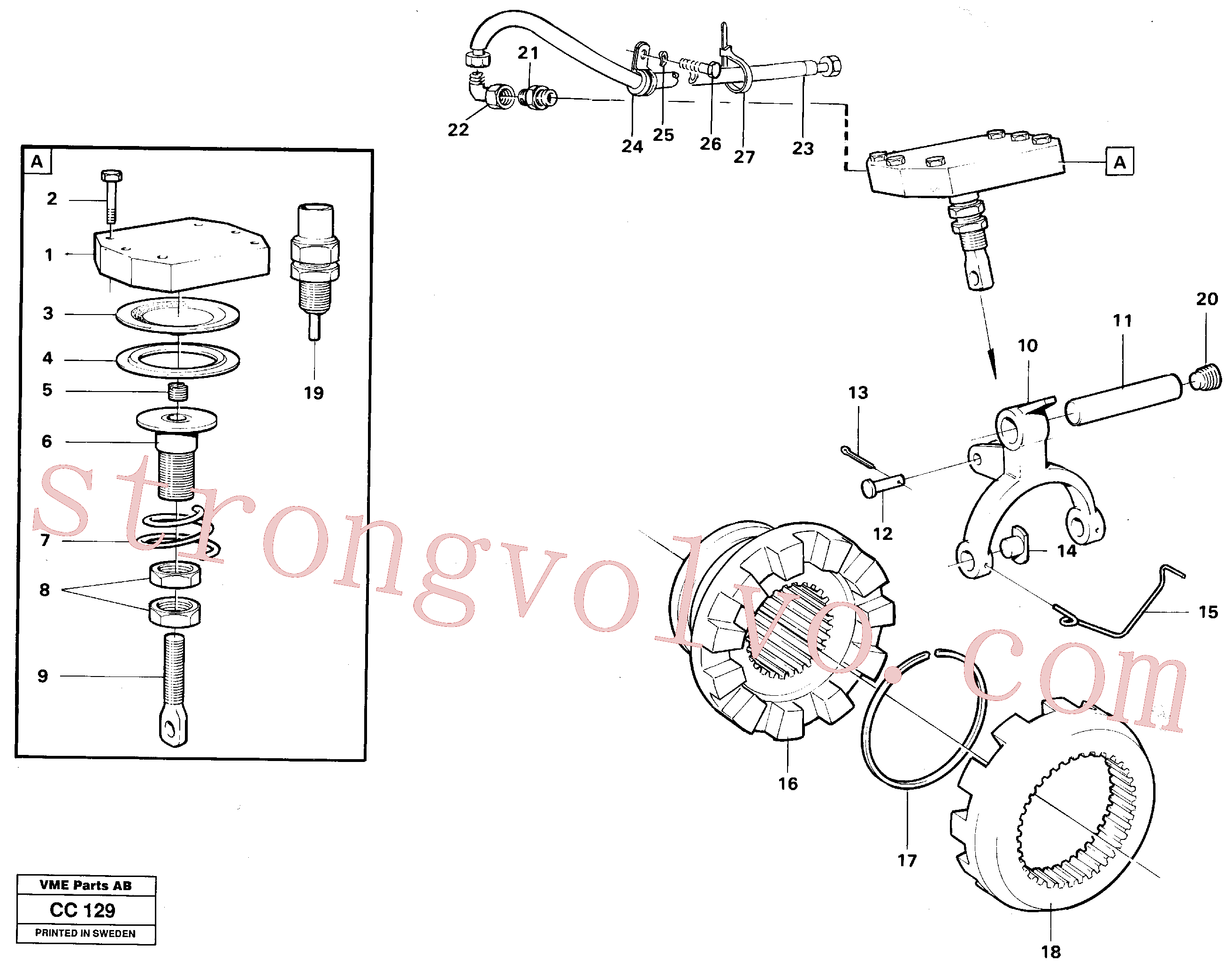VOE4881197 Volvo Bloqueio diferencial(CC129 Montagem)