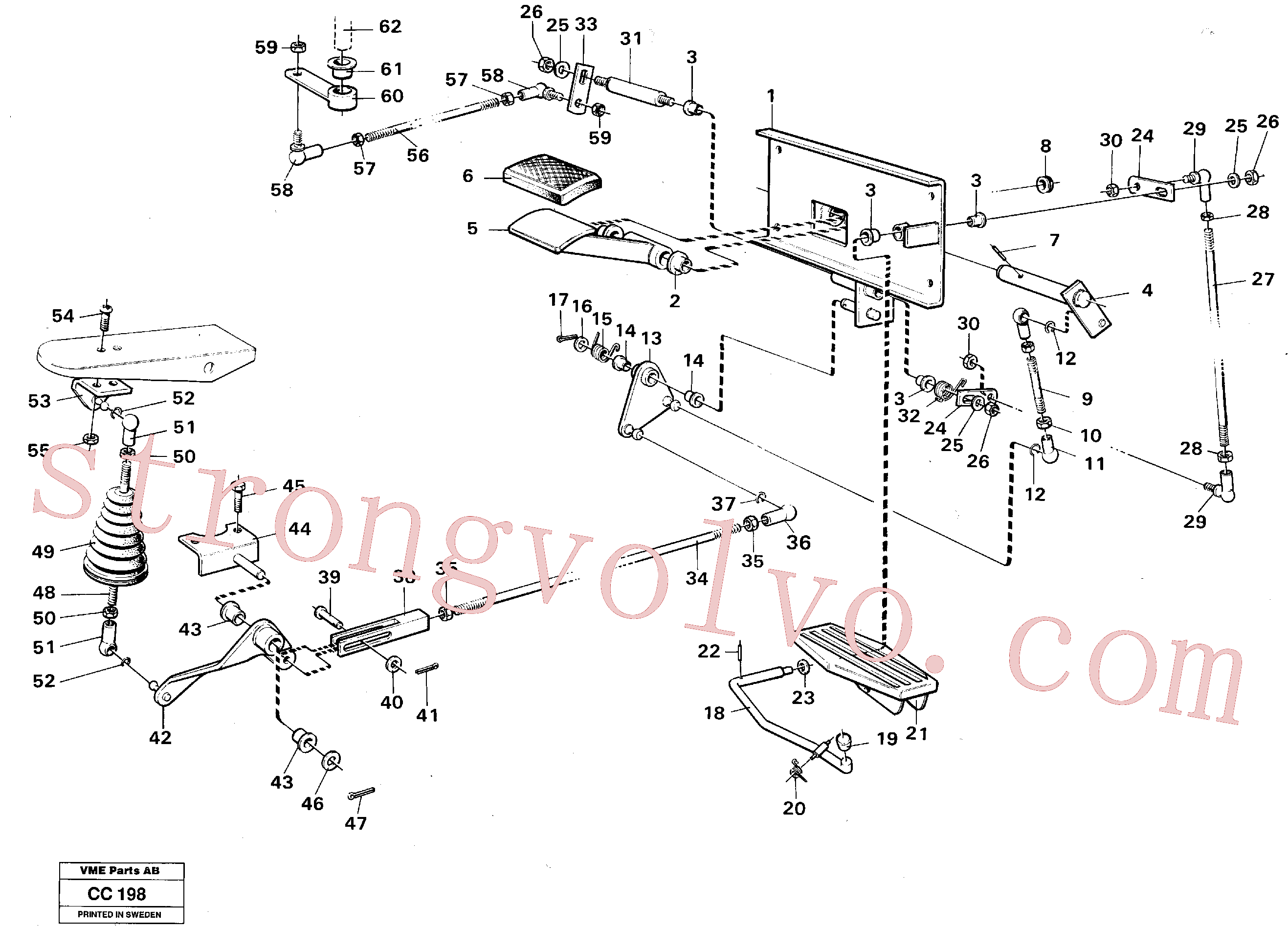 China Made VOE951991 Pino tubular Volvo Acessórios para escavadeira