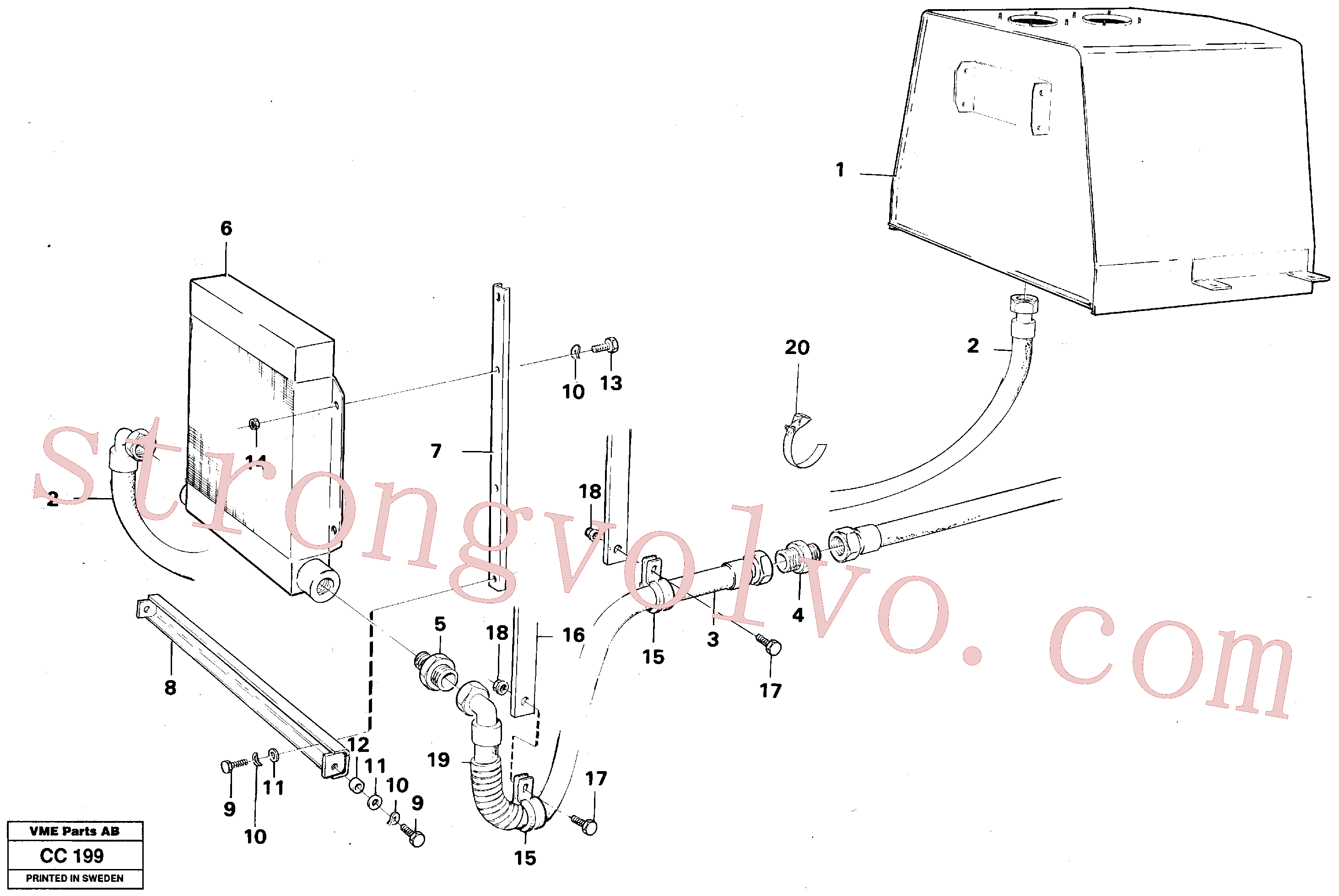 VOE4880647 Volvo Refrigerador de óleo hidráulico(CC199 Montagem)