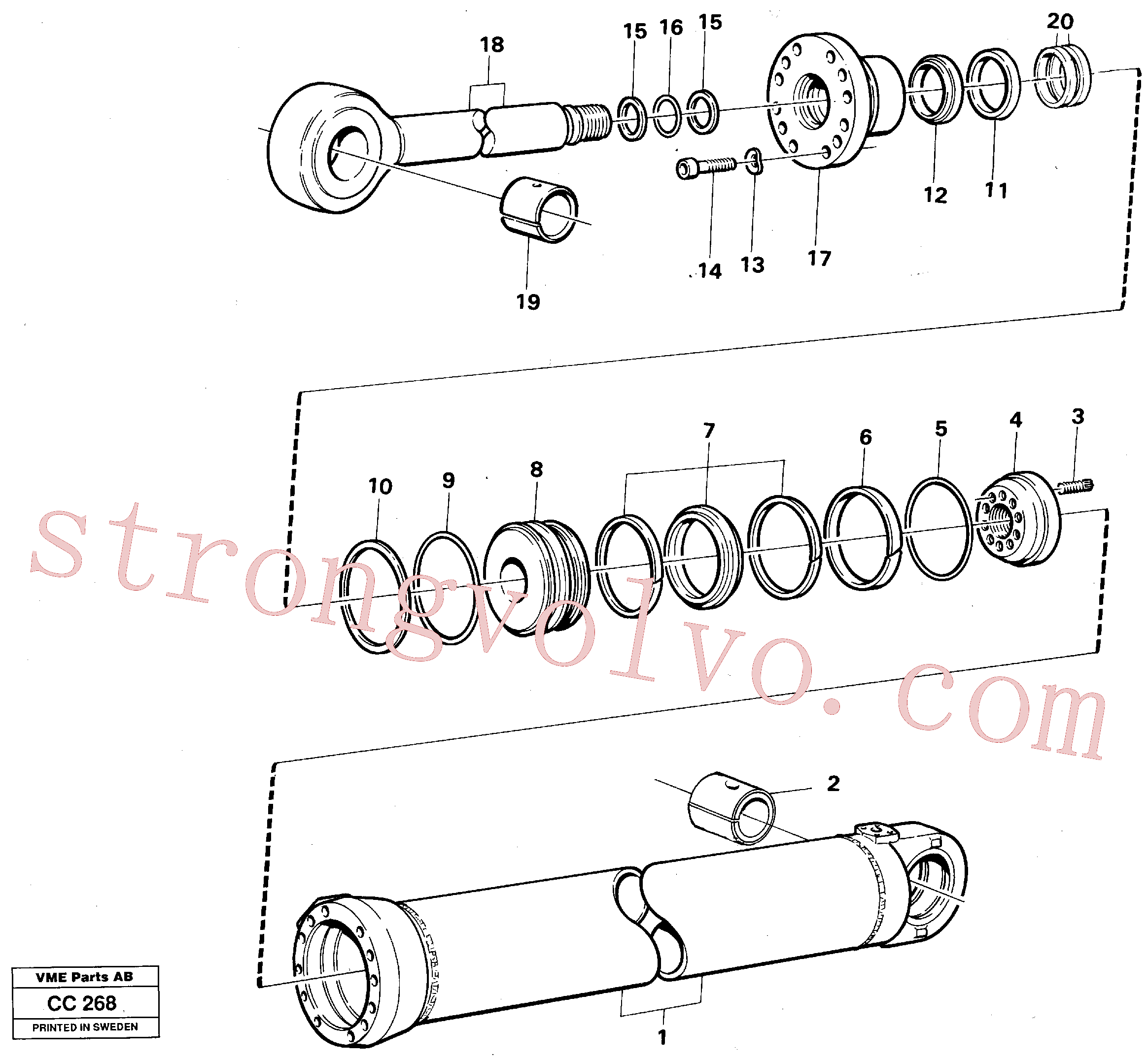 Volvo Acessórios para escavadeira VOE4833161 Pistão Acessórios
