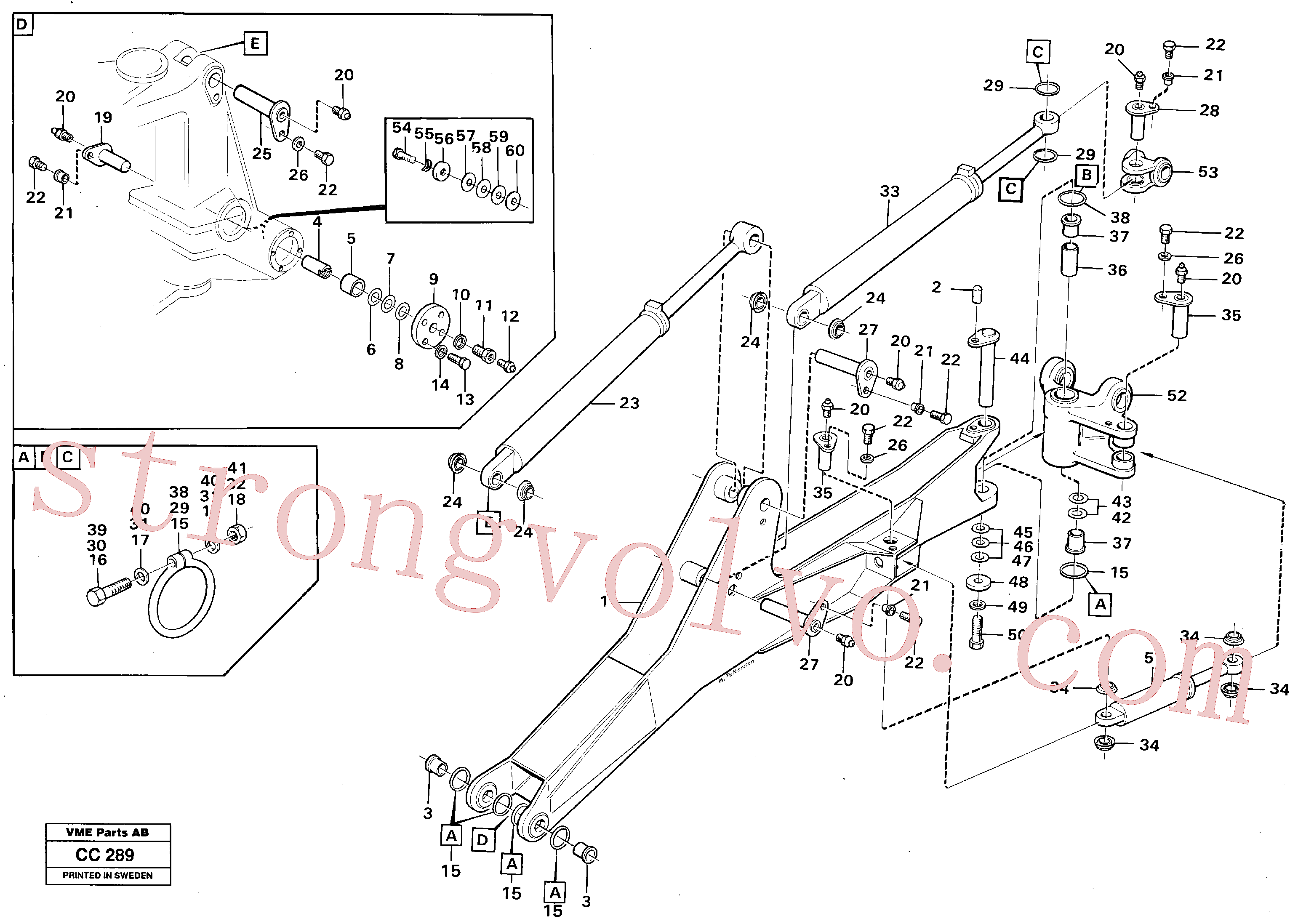 Volvo Acessórios para escavadeira VOE4833303 Cilindro hidráulico Acessórios