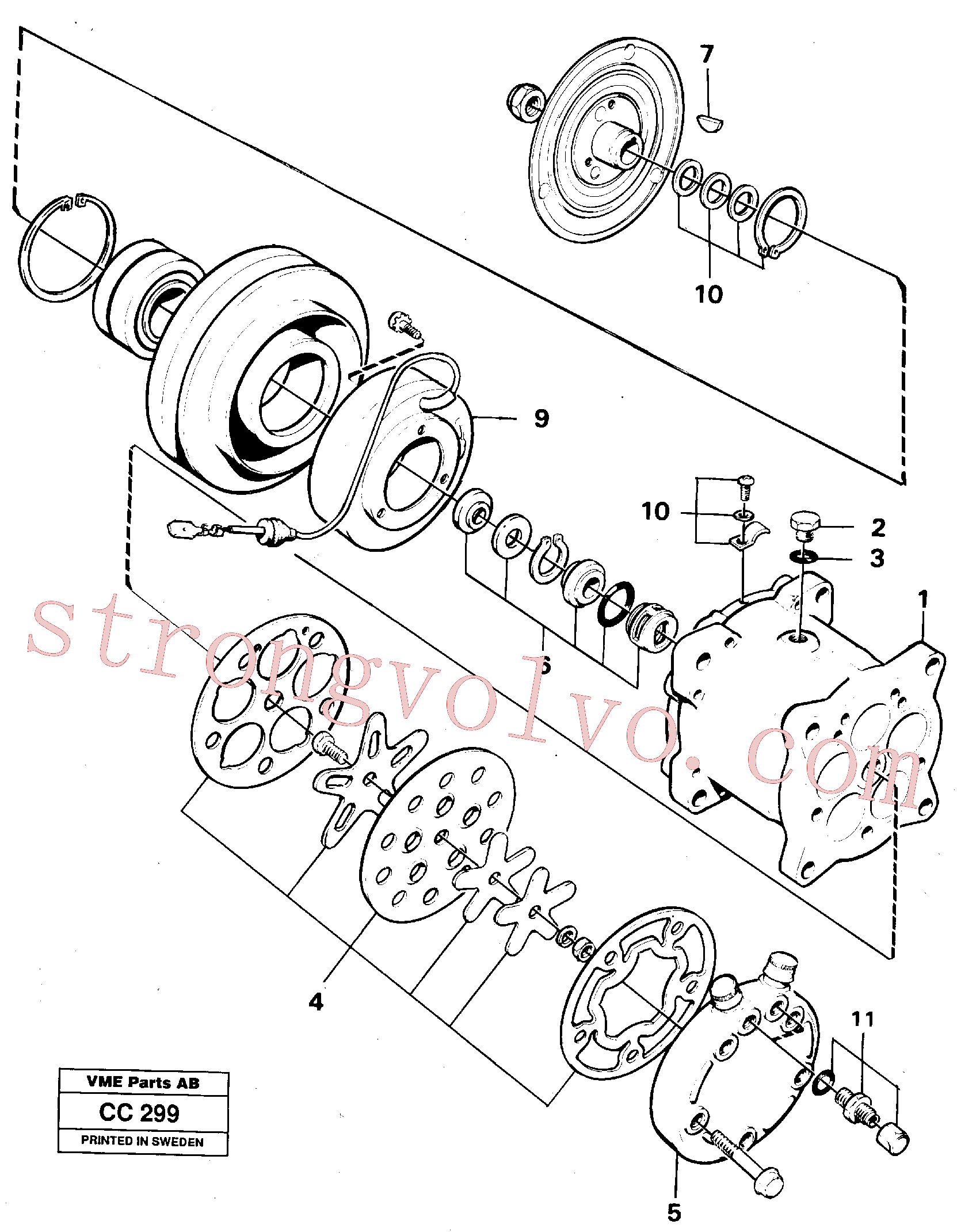 VOE11007314 Volvo Compressor de ar(CC299 Montagem)