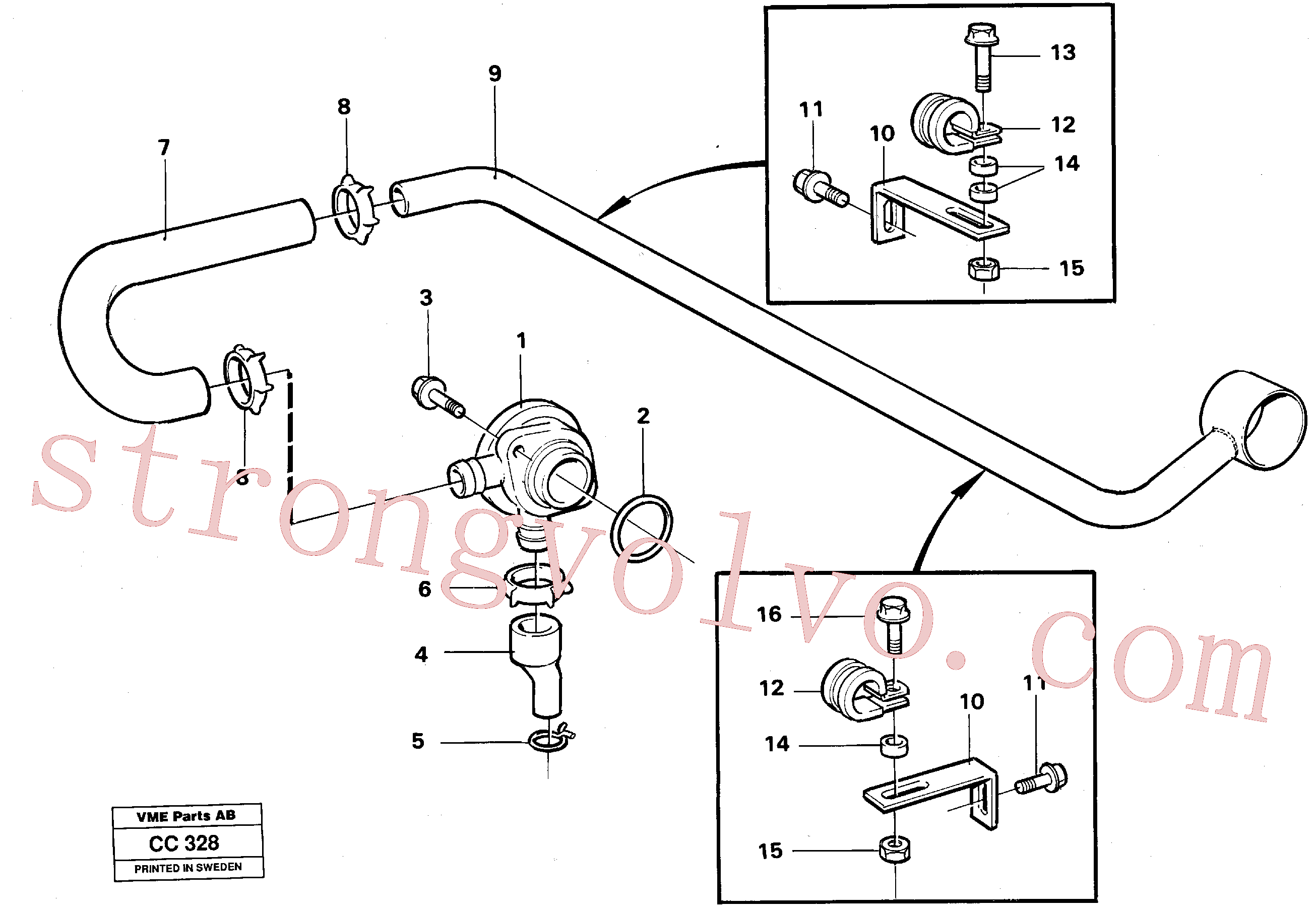 VOE11700293 Volvo Ventilação do cárter(CC328 Montagem)