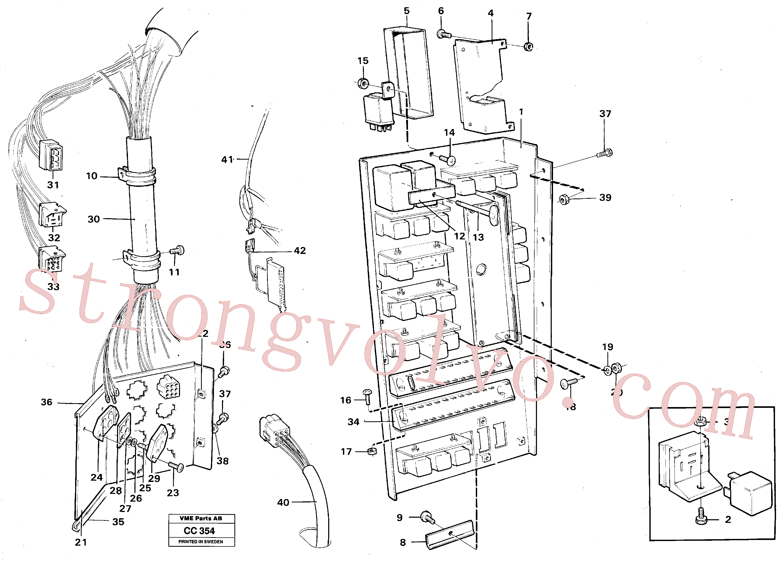 VOE956059 Volvo Caixa de derivação eléctrica(CC354 Montagem)