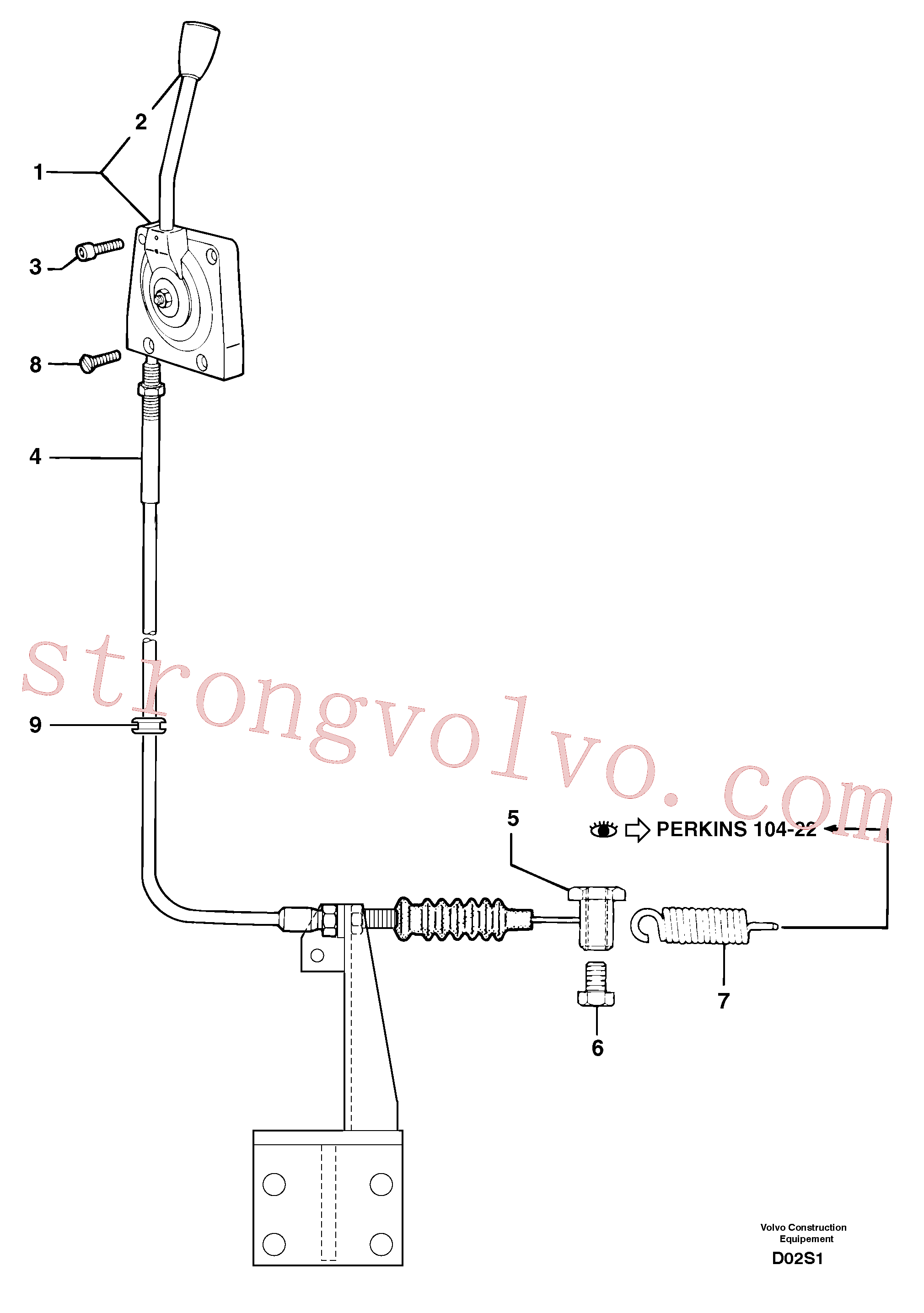 PJ4380020 Volvo Controlo de aceleração do motor(D02S1 Montagem)