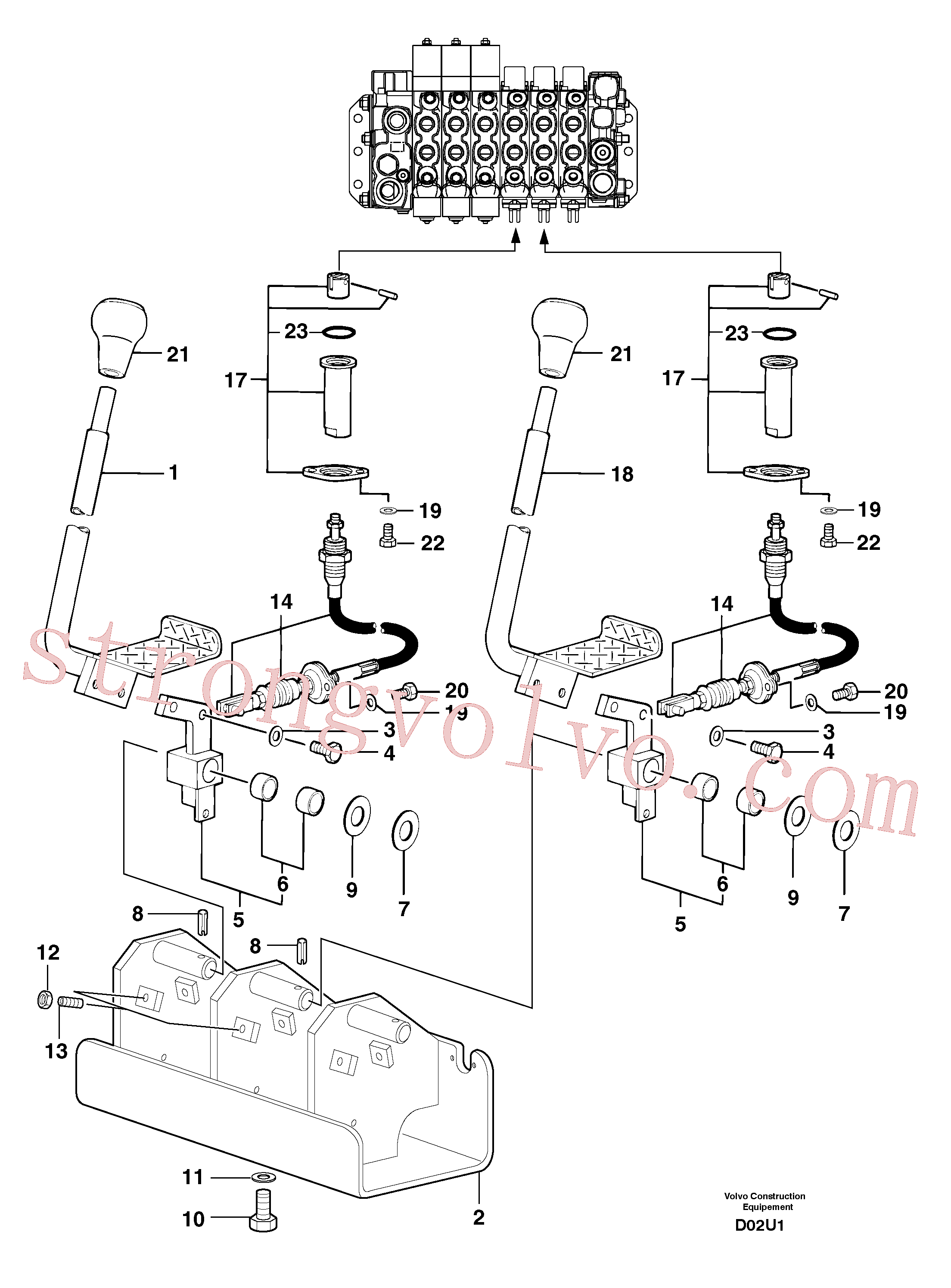 PJ3811726 Support Volvo escavadeira