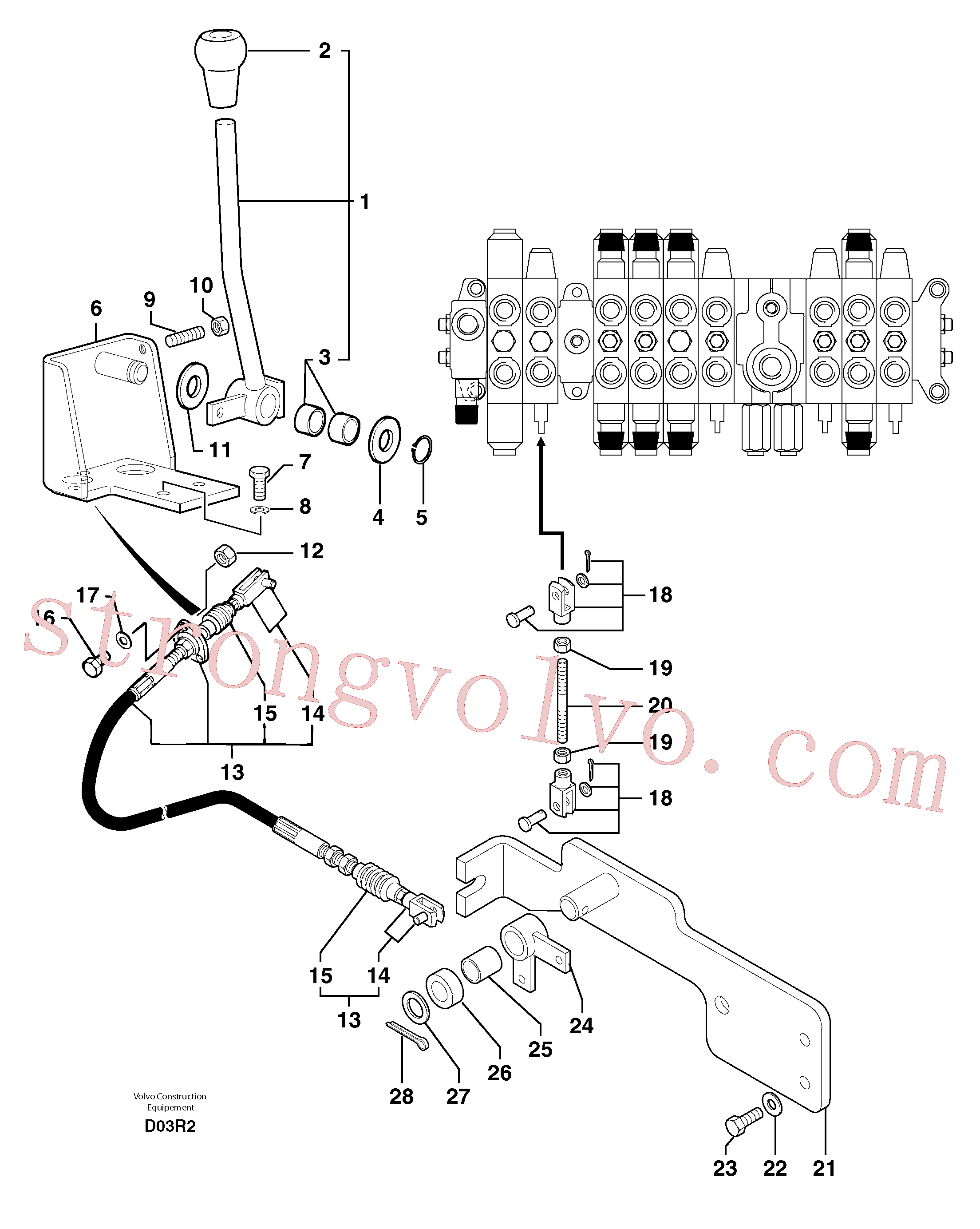 Volvo Acessórios para escavadeira PJ5040235 Washer Acessórios