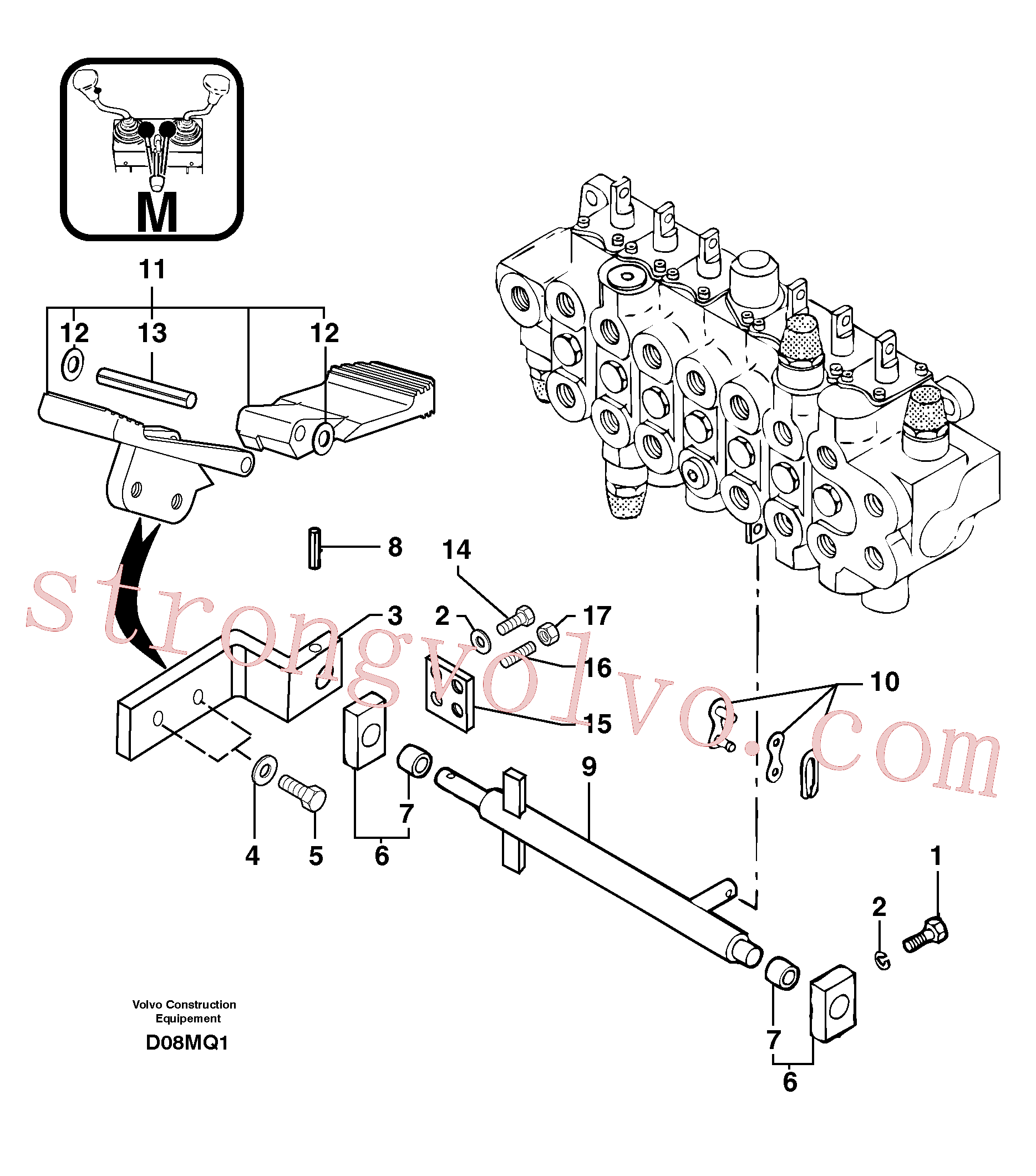 Atacado PJ4570027 Spring pin Volvo escavadeira