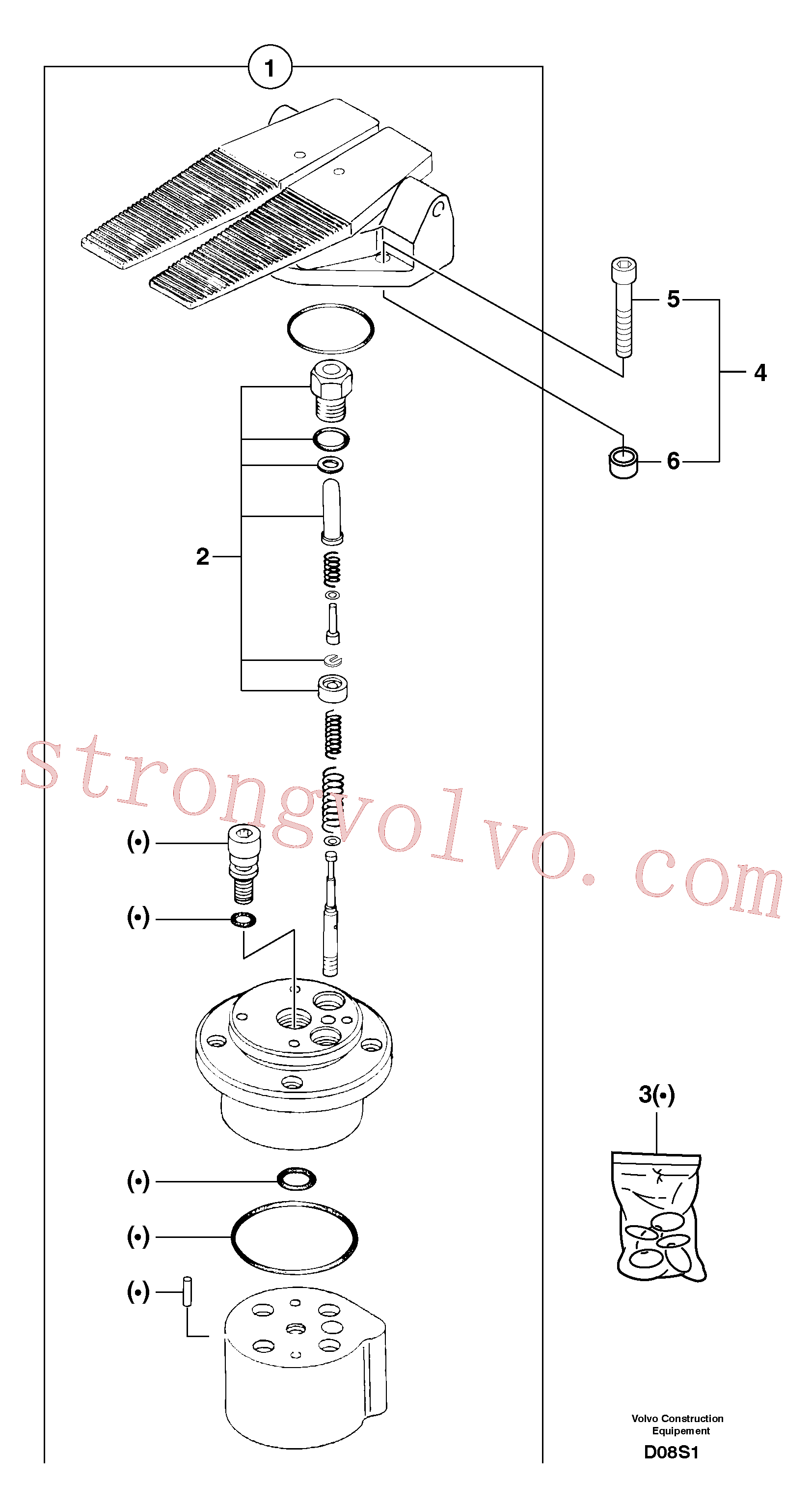 China Made PJ4290008 Screw Volvo Acessórios para escavadeira