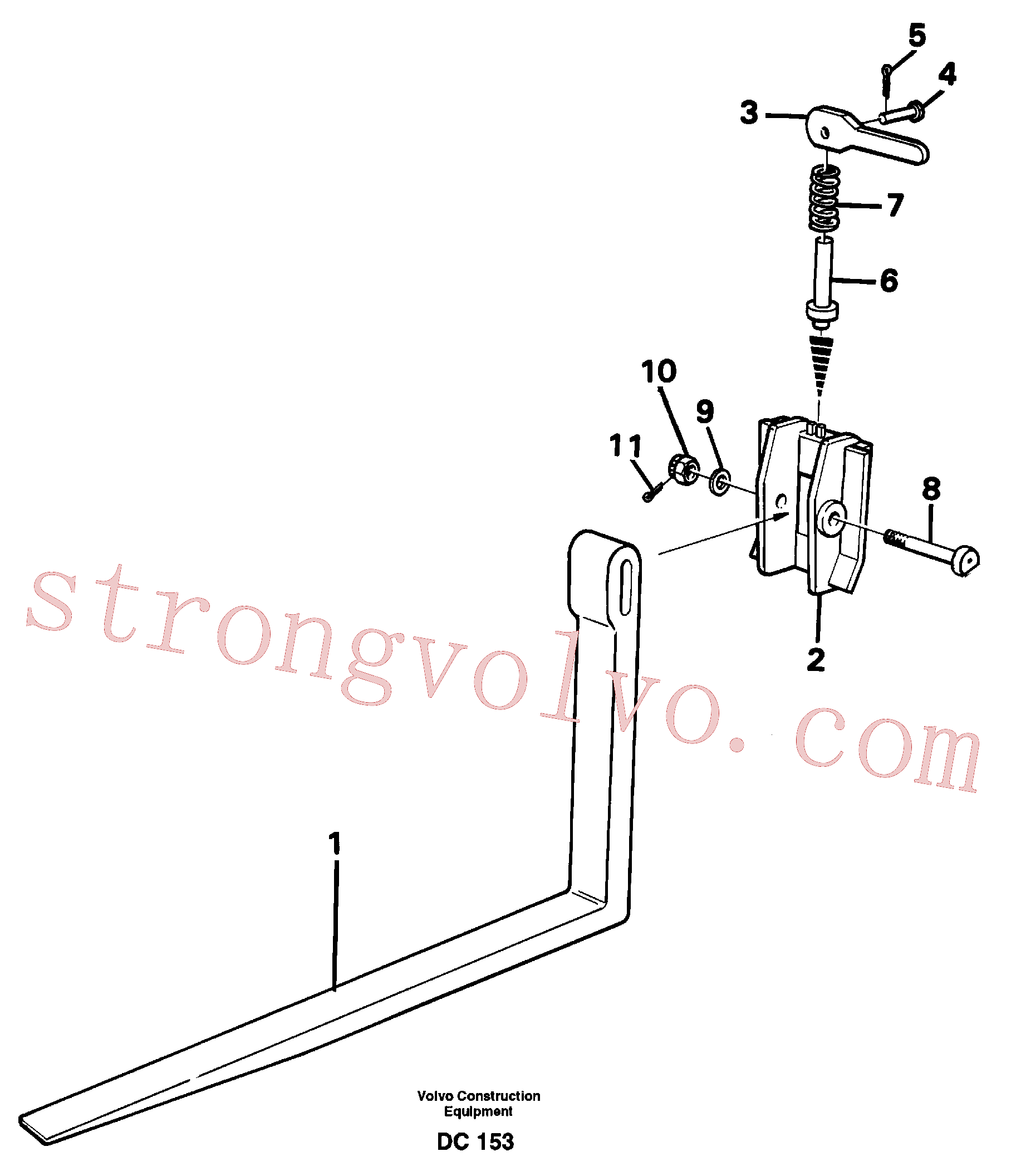 VOE14015170 Volvo Dentes da forquilha(DC153 Montagem)